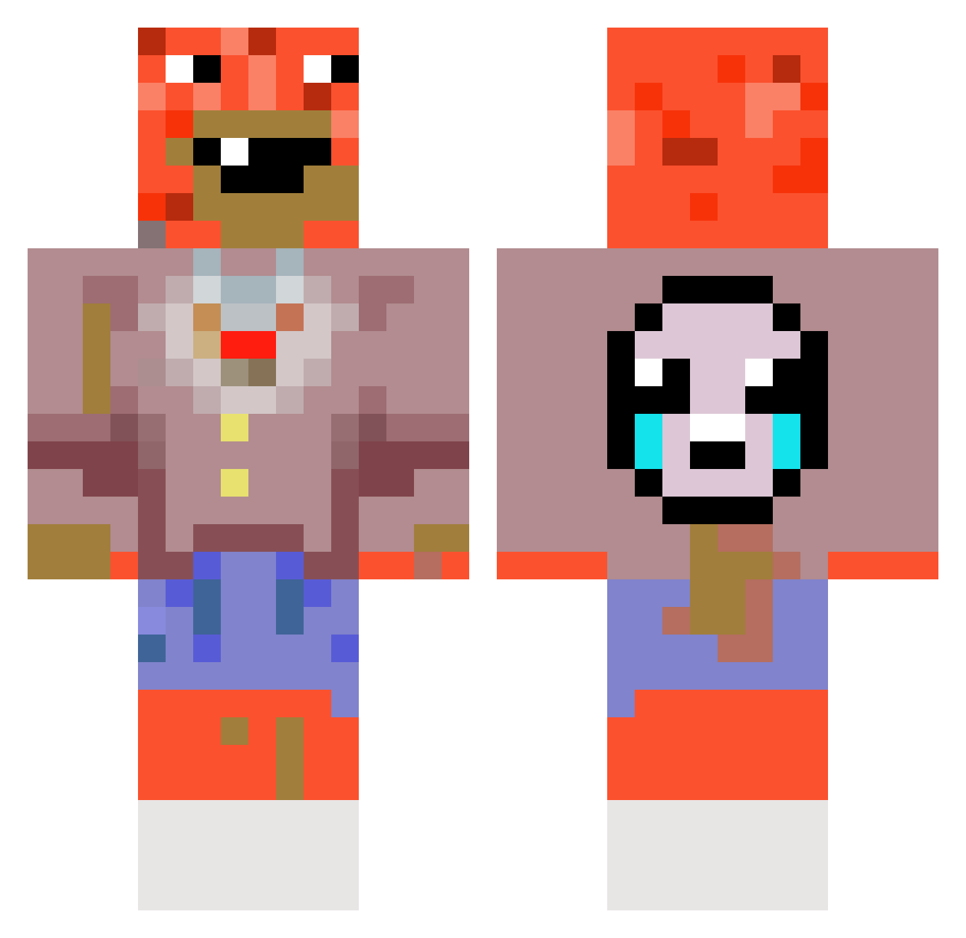 sammen10 Minecraft skin, front and back view