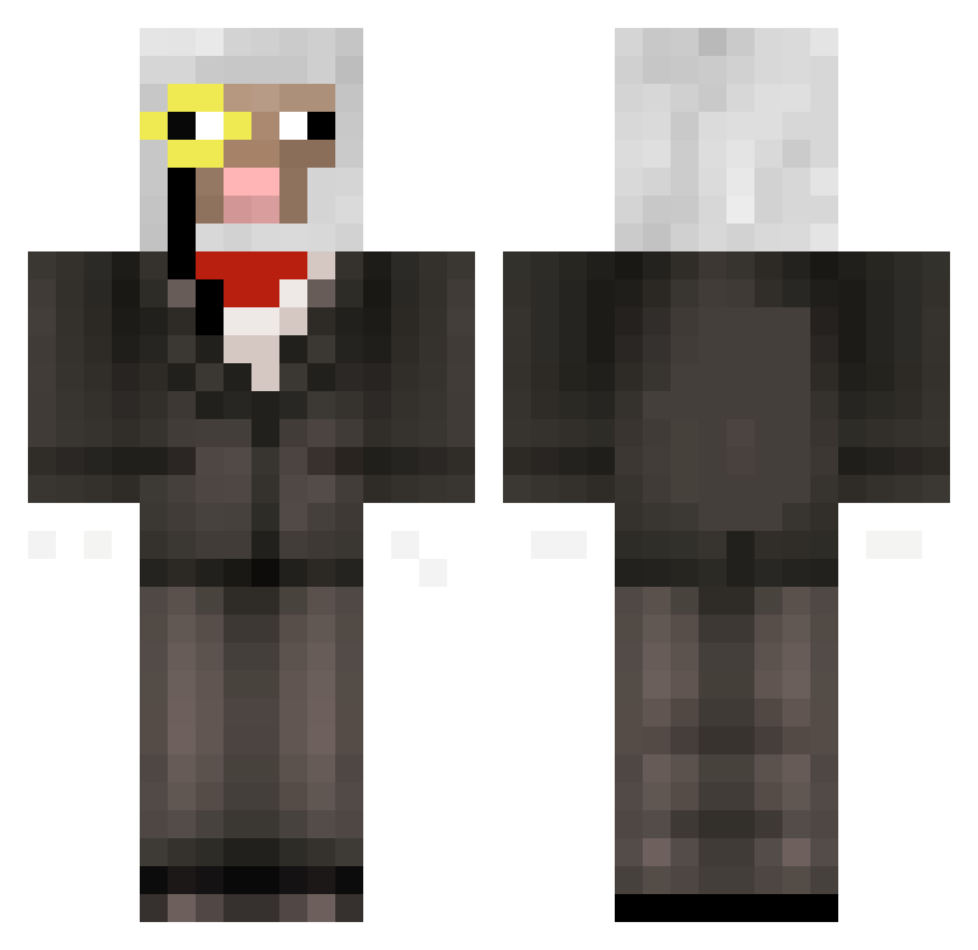 rsus Minecraft skin, front and back view