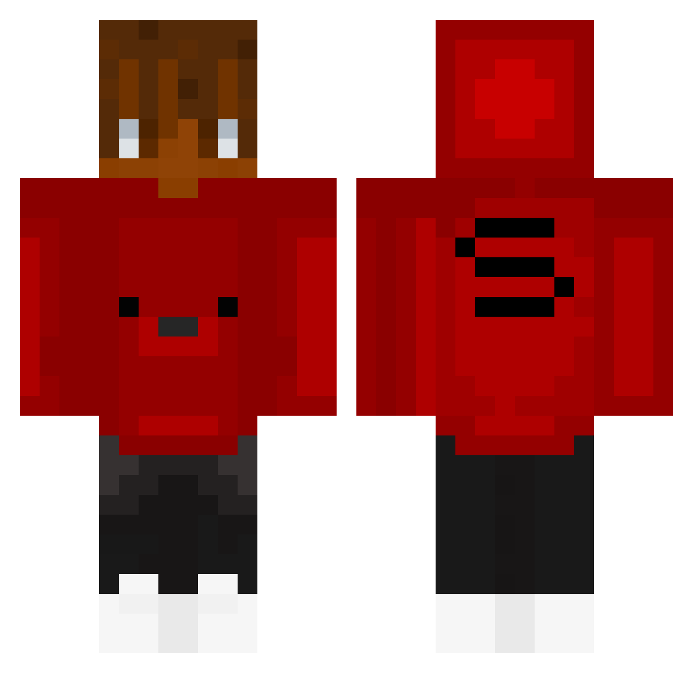 Truexslink Minecraft skin, front and back view