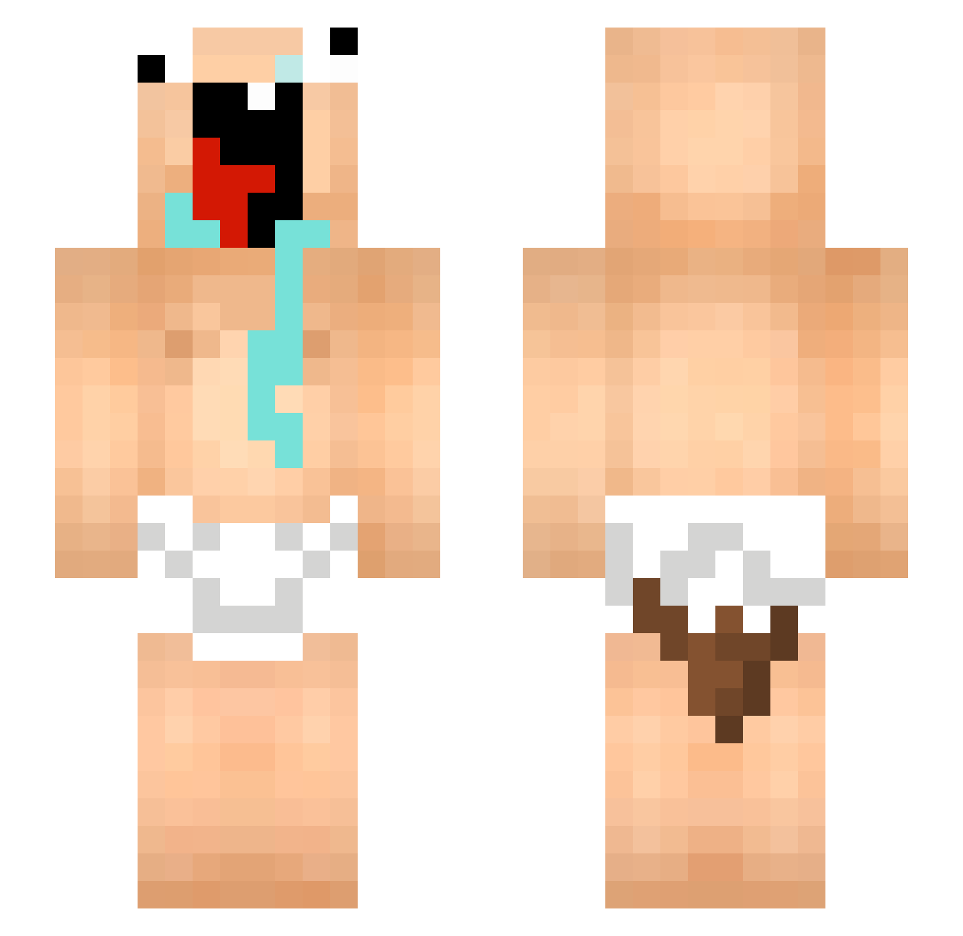 chuuchew Minecraft skin, front and back view