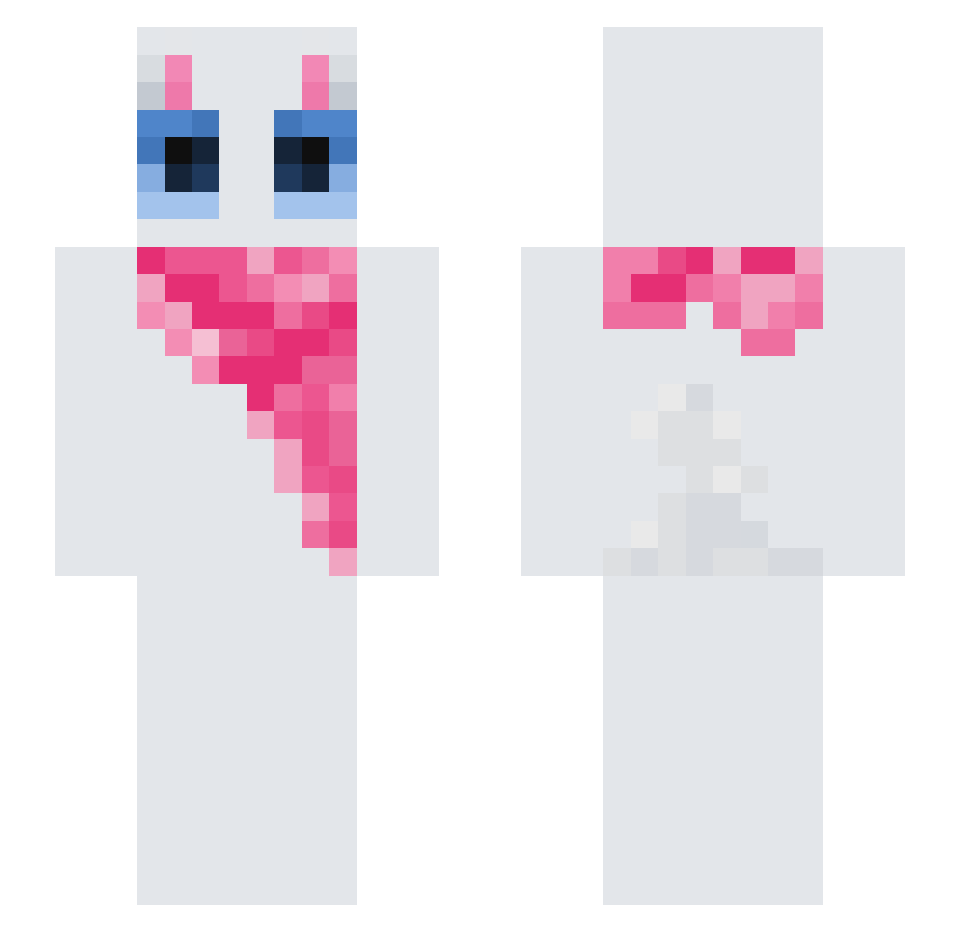 Guywhodoeset Minecraft skin, front and back view