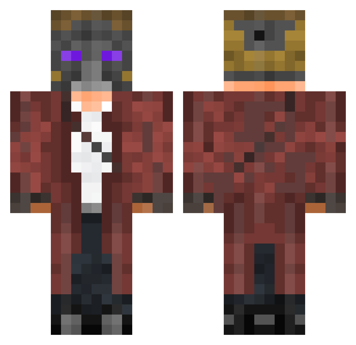 godgamer11 Minecraft skin, front and back view