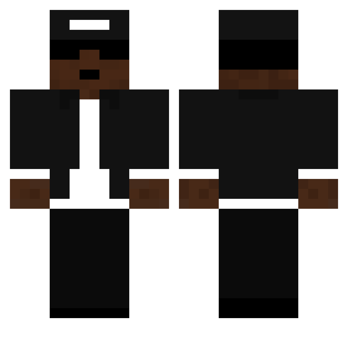 zzar Minecraft skin, front and back view
