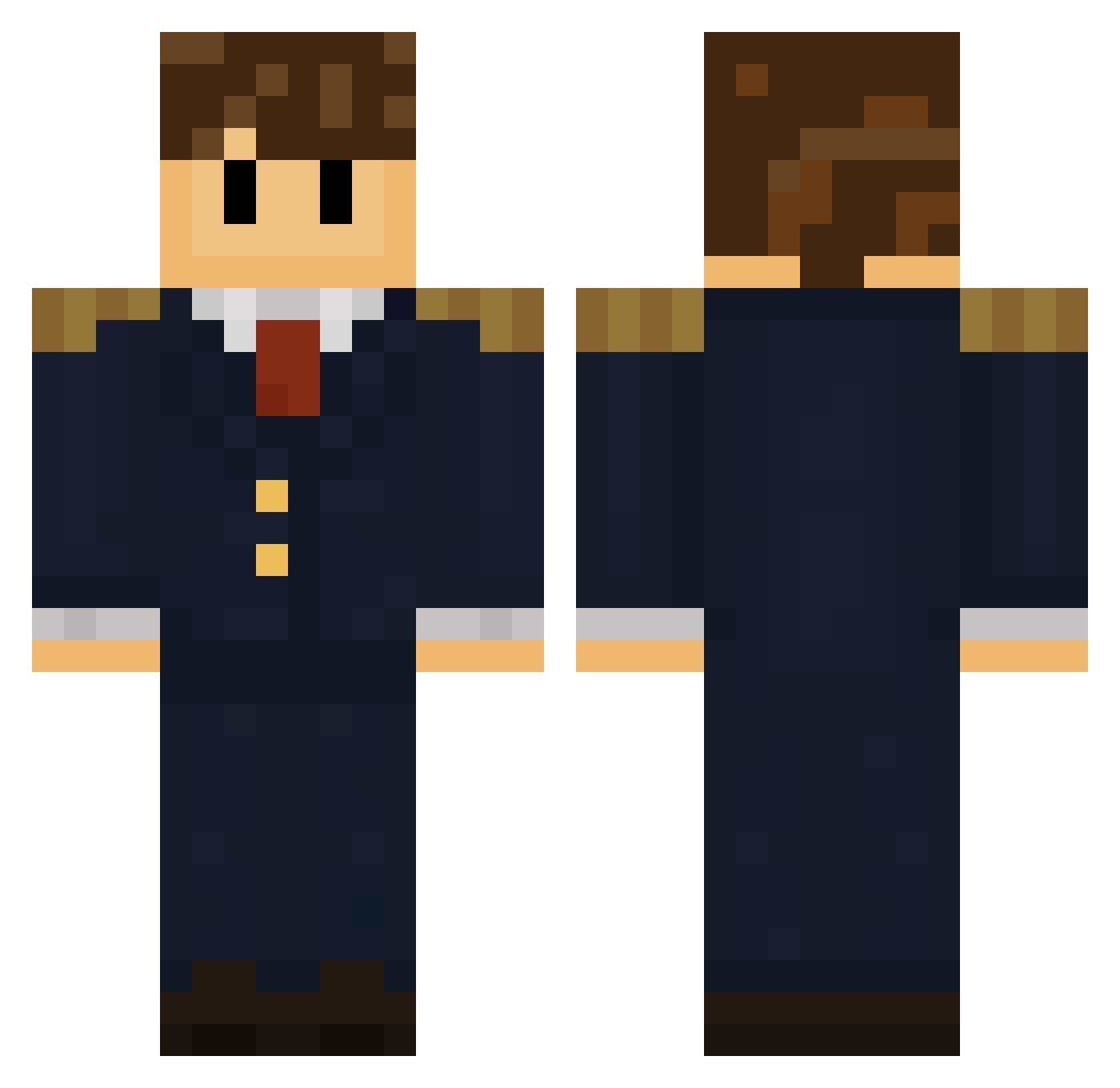 Endlles_ Minecraft skin, front and back view