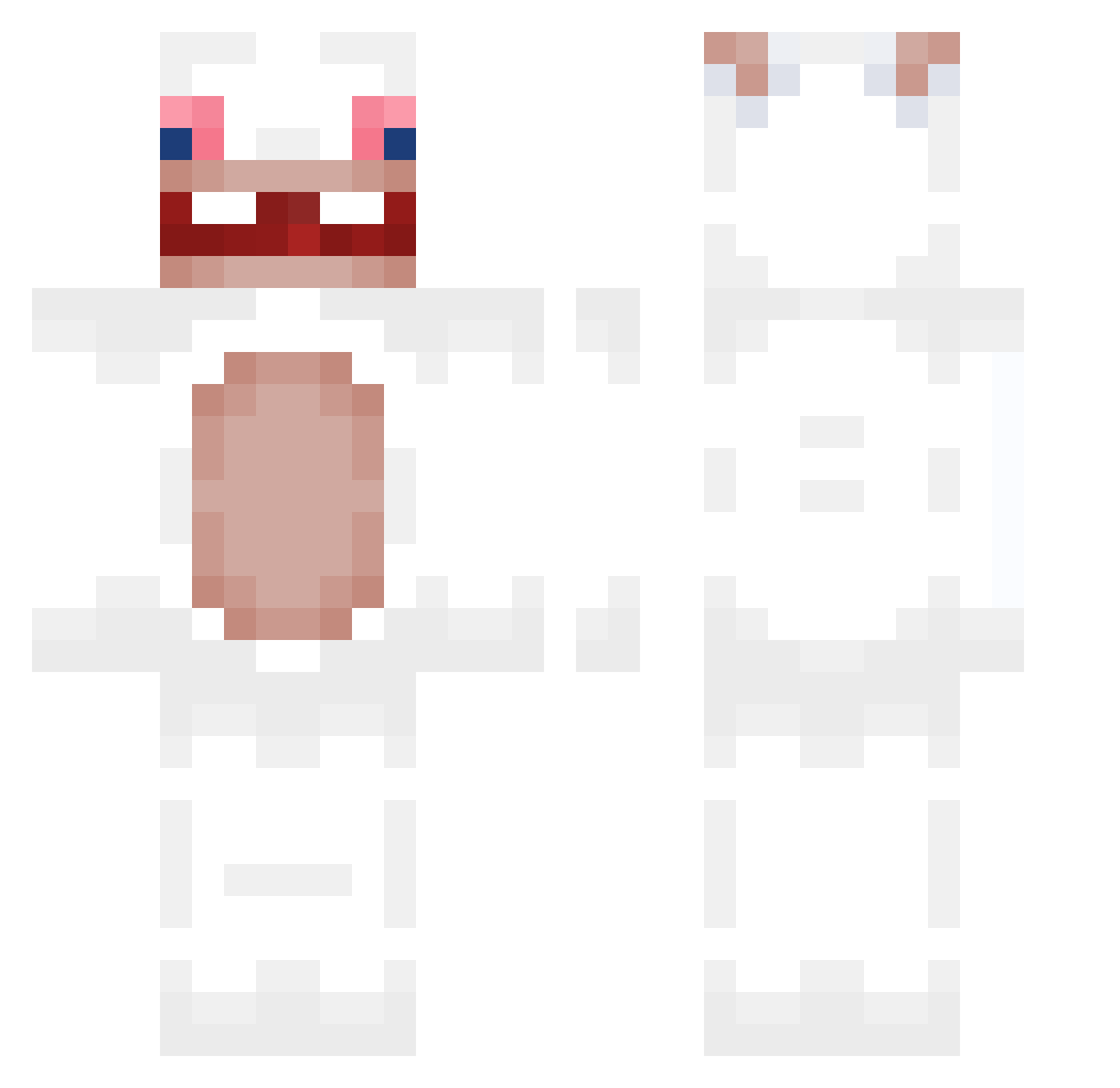 Guy_Candi Minecraft skin, front and back view