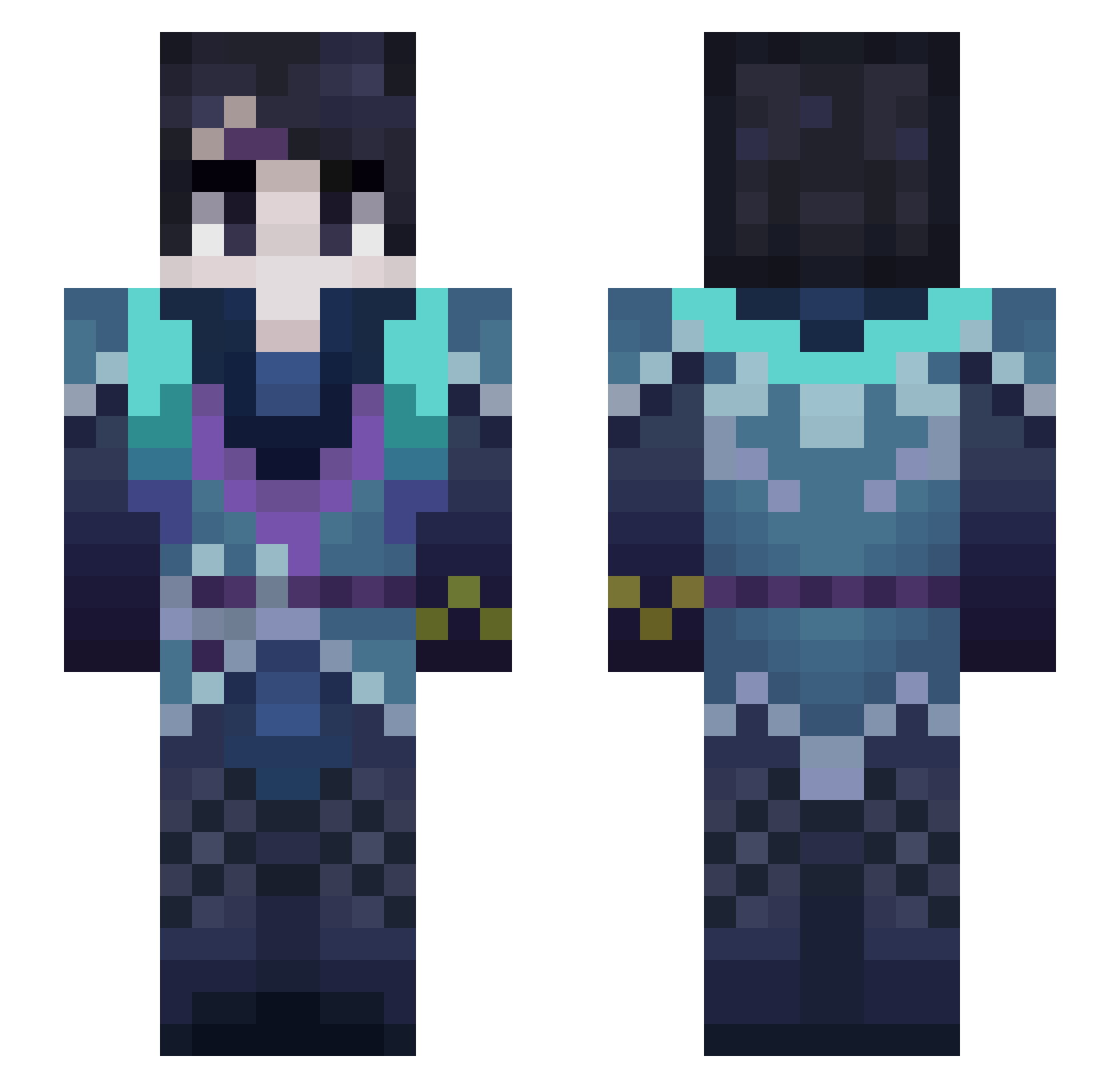 Guyfia_ Minecraft skin, front and back view