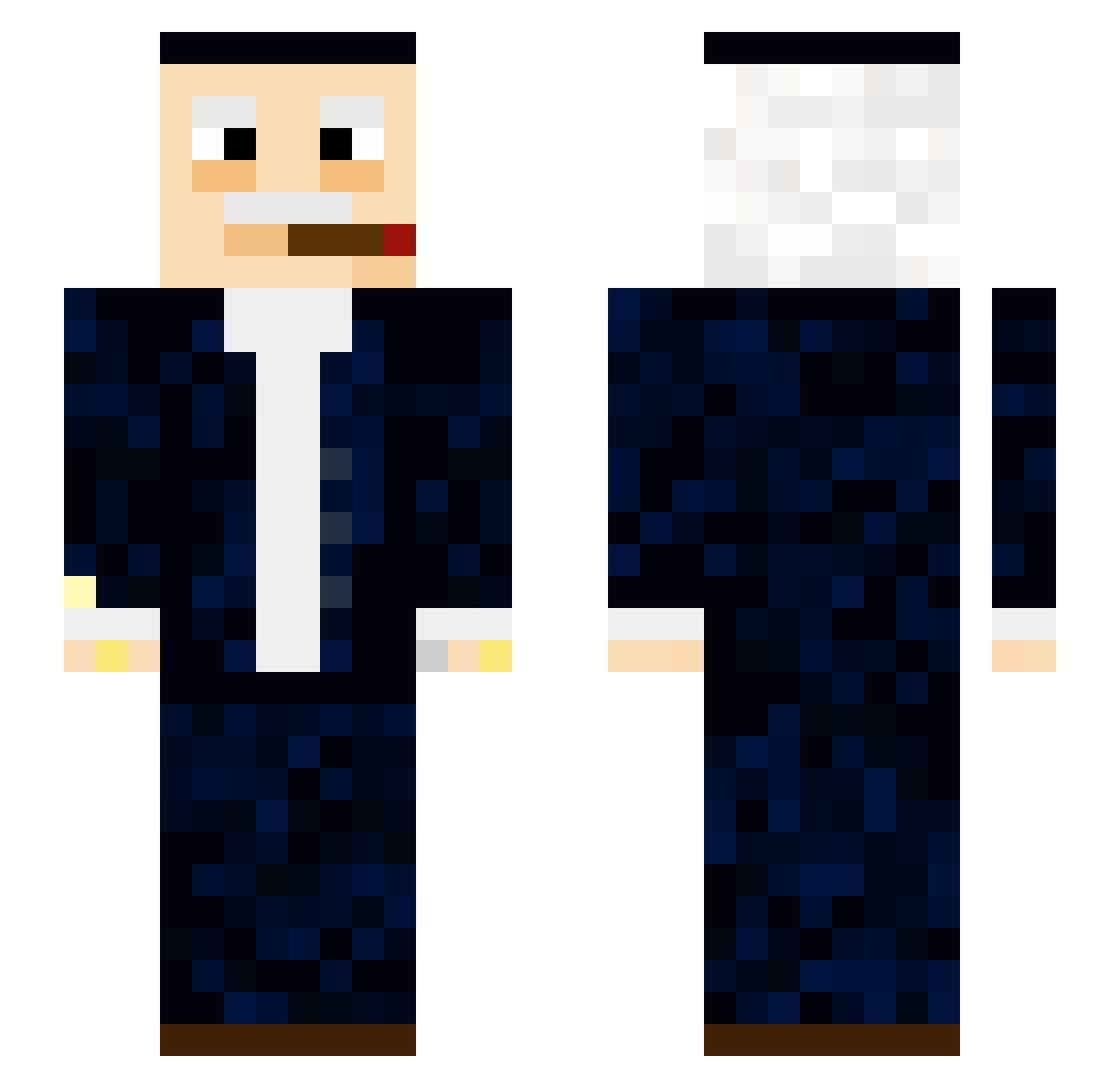 liodra Minecraft skin, front and back view