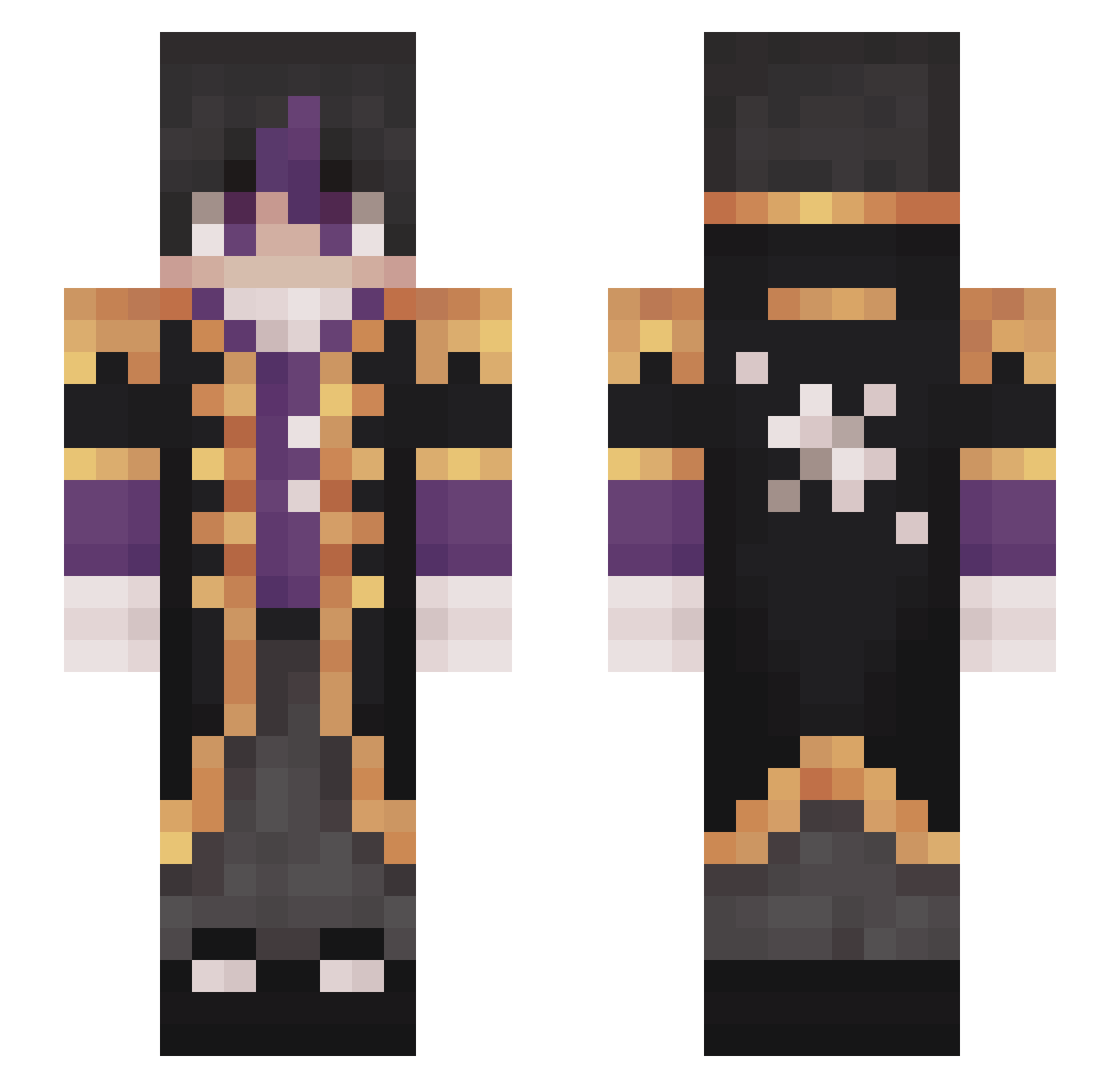 zyk13 Minecraft skin, front and back view