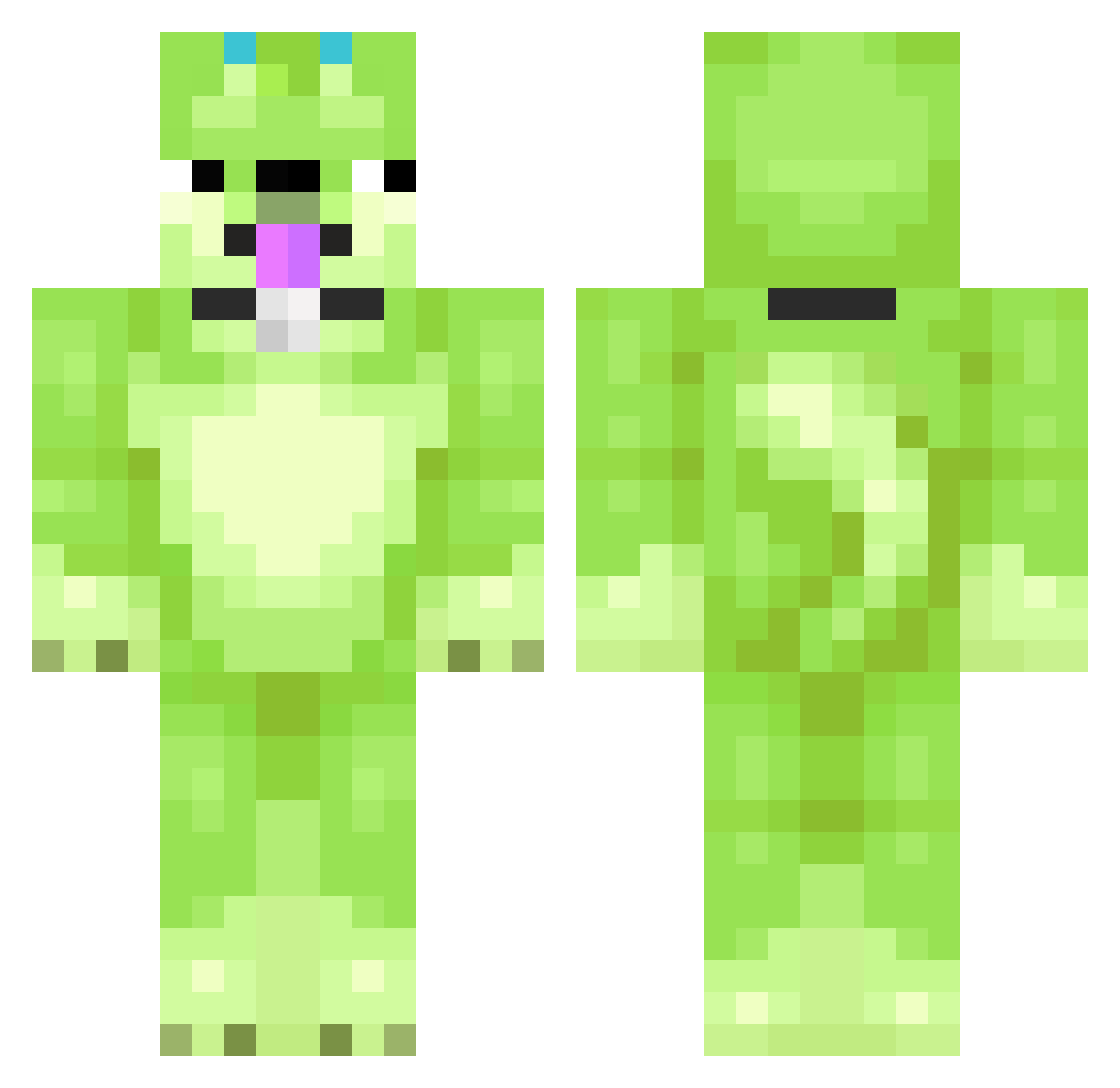 fruitfang_ Minecraft skin, front and back view