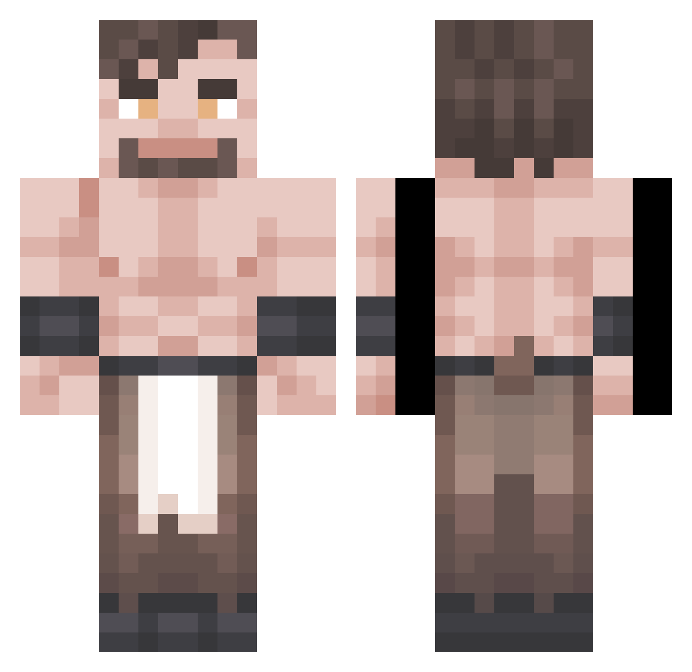 Ryxoy Minecraft skin, front and back view