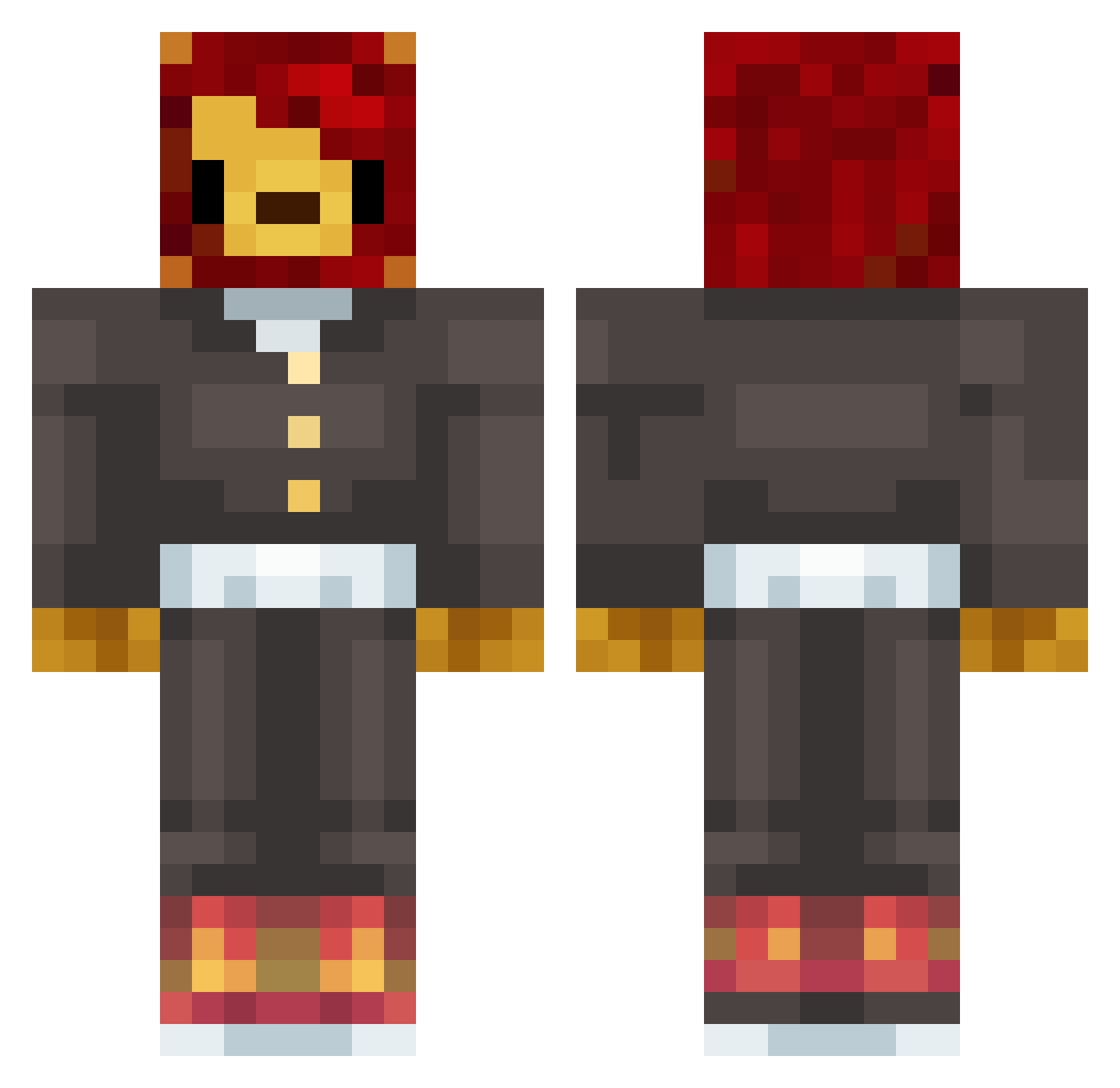Leo6625 Minecraft skin, front and back view