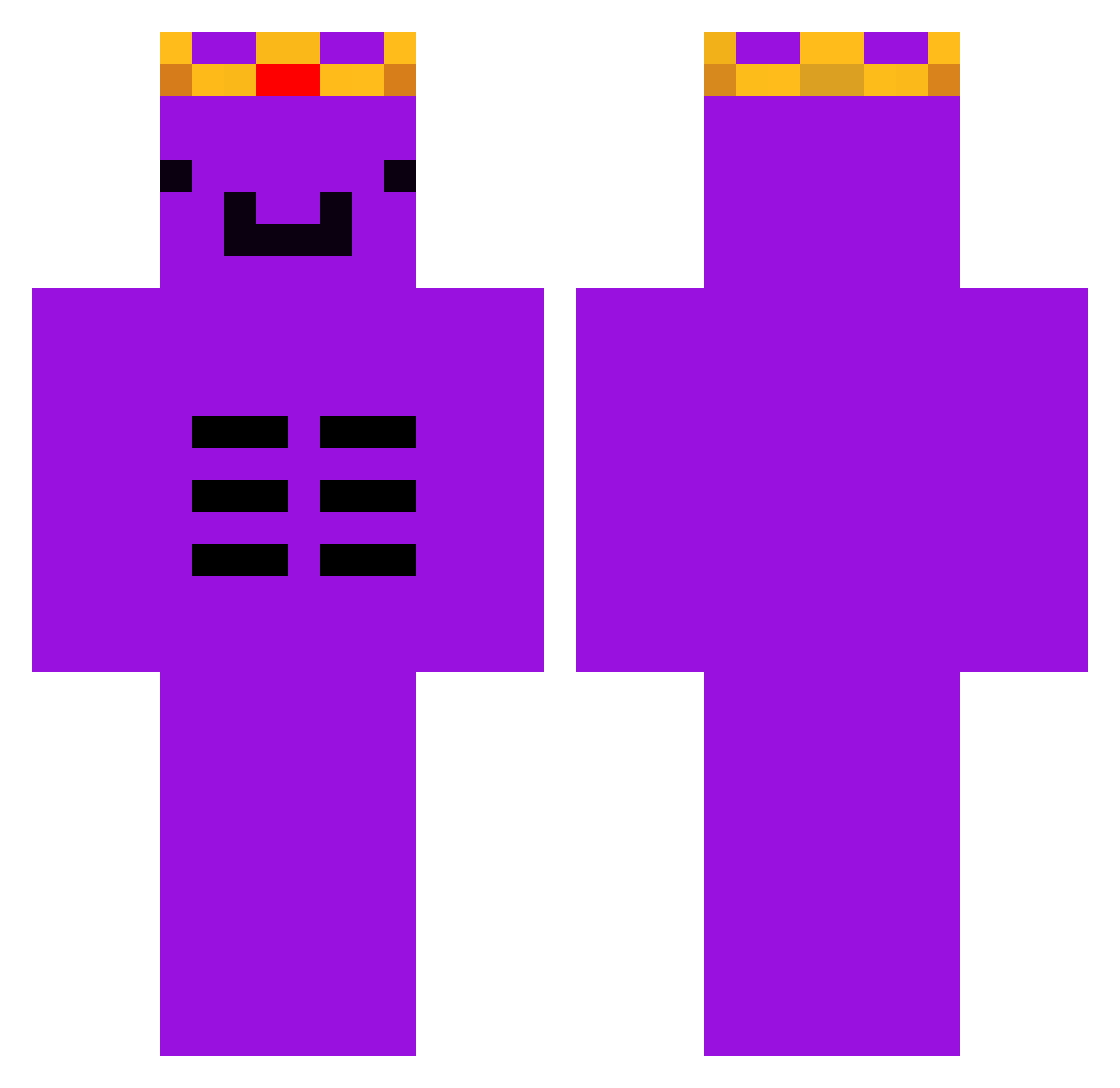 vr4570009 Minecraft skin, front and back view