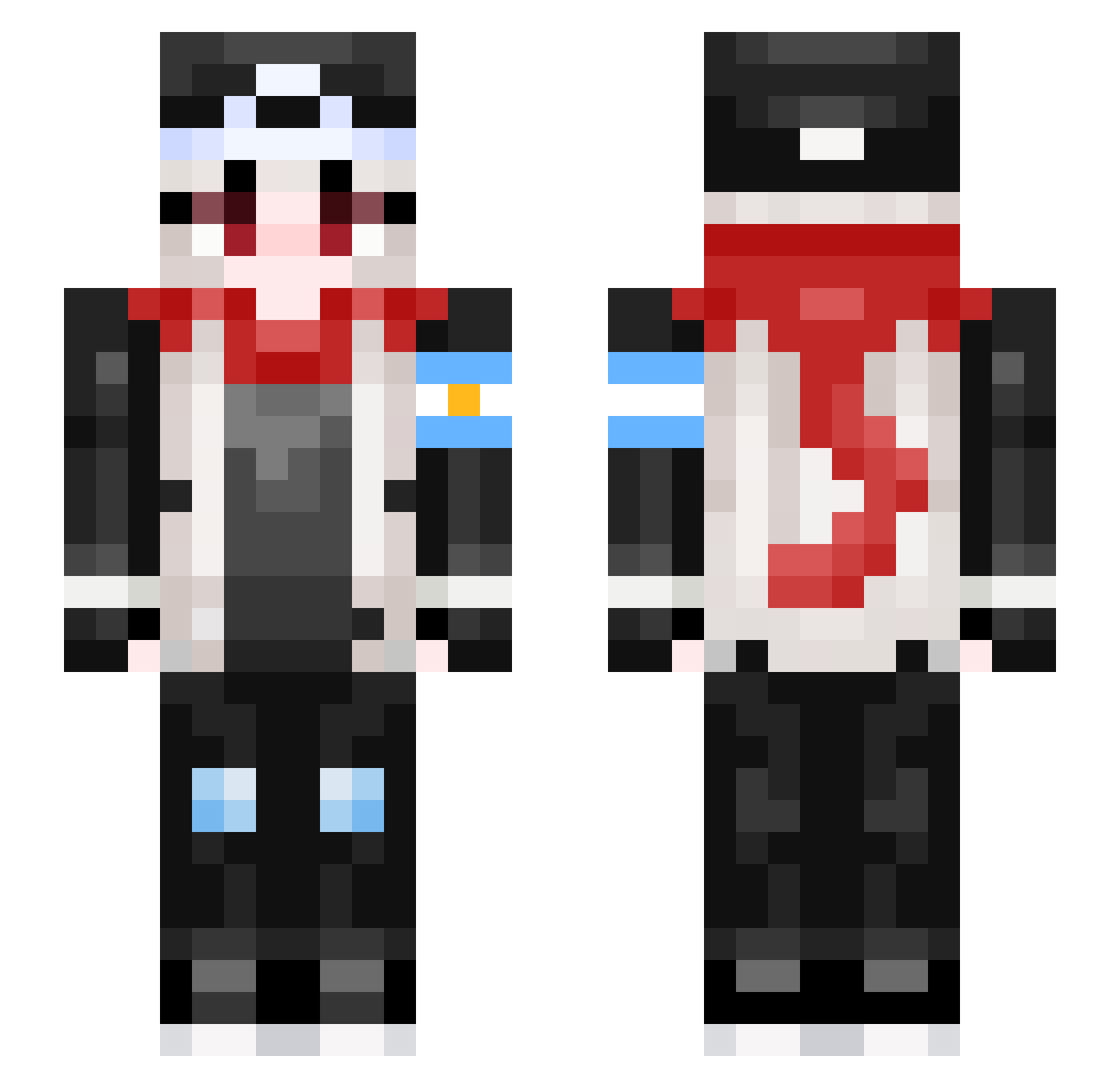 kompoi144hz Minecraft skin, front and back view
