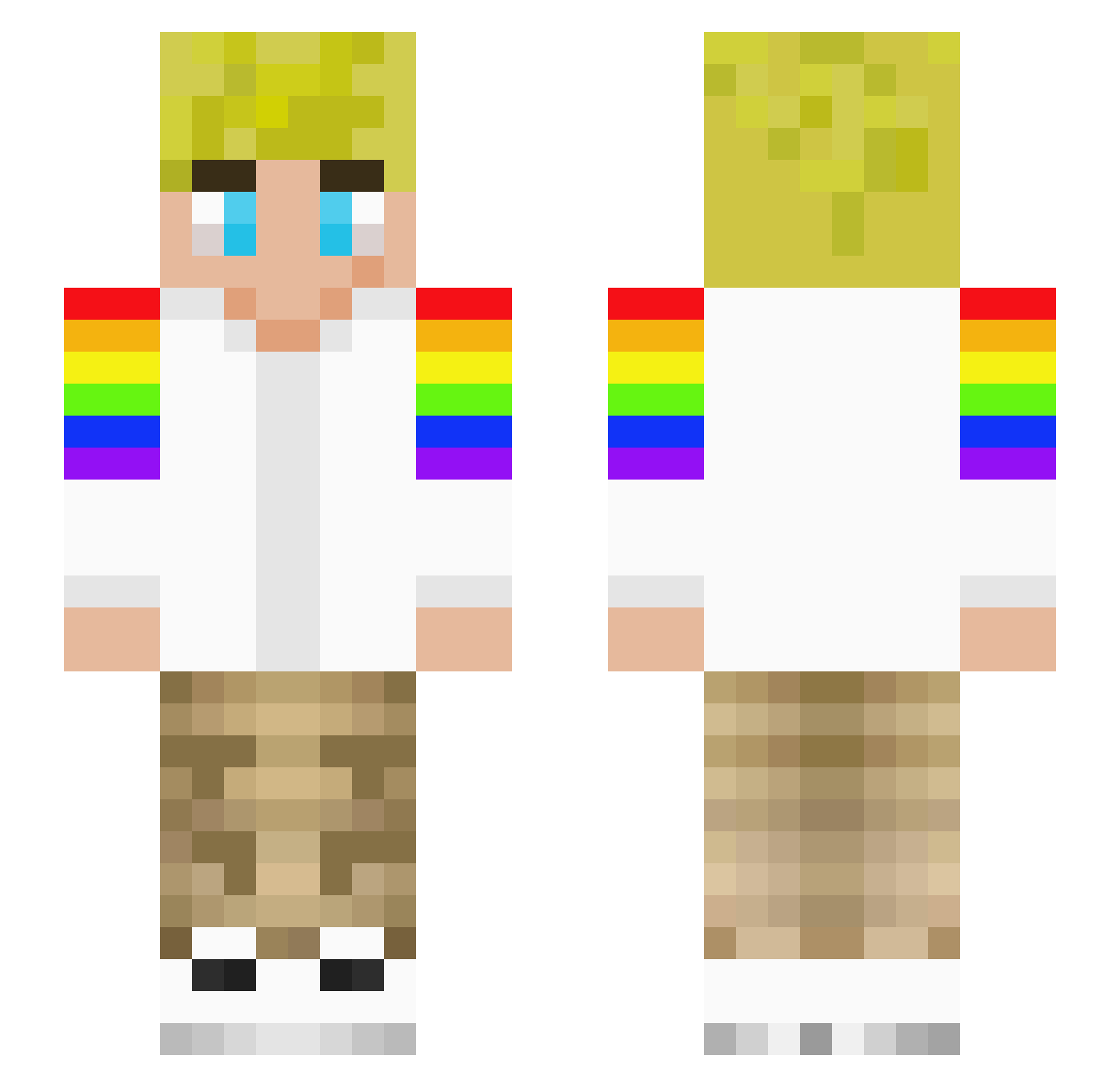Incarnates Minecraft skin, front and back view