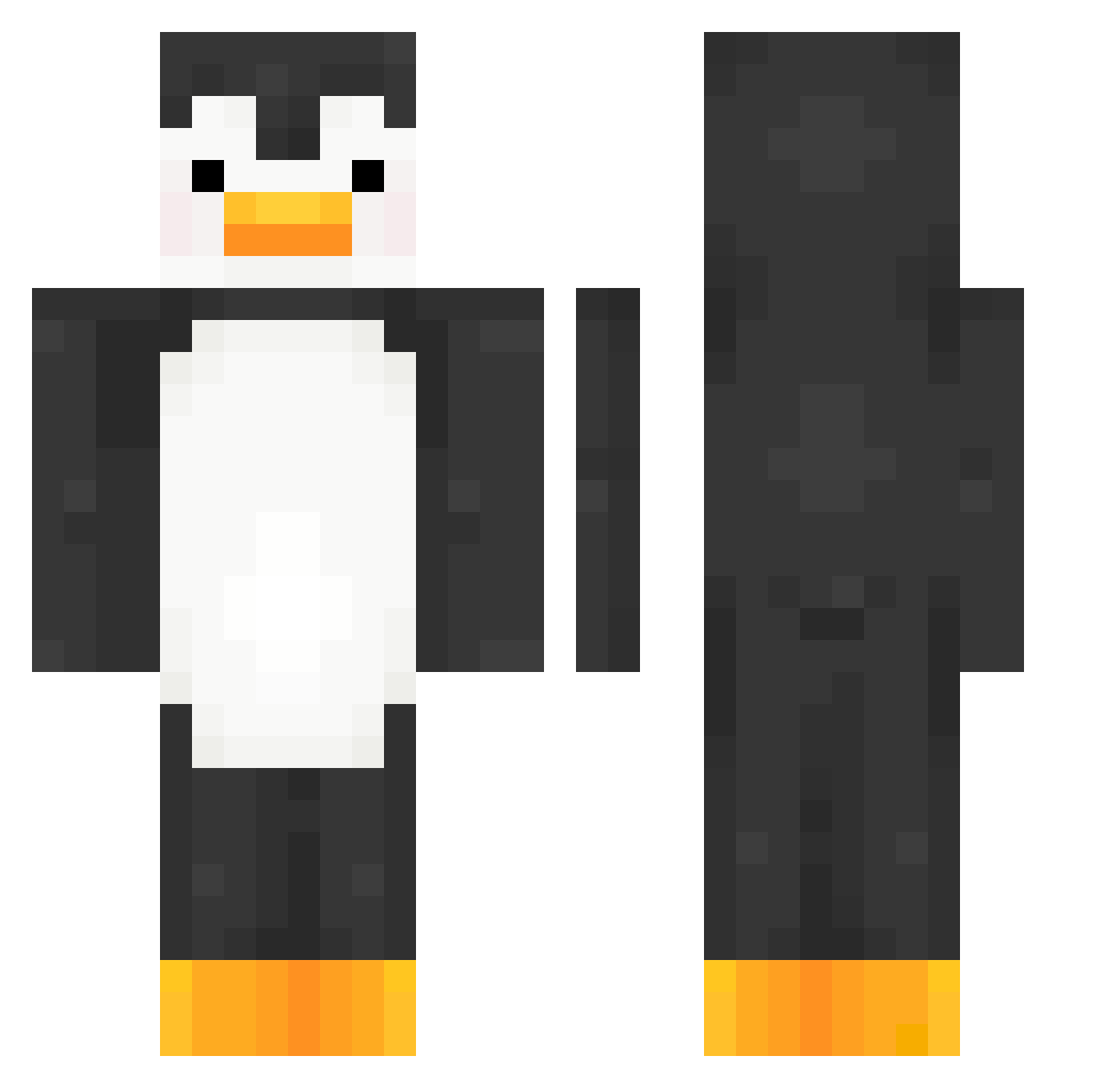 _NotShanks Minecraft skin, front and back view