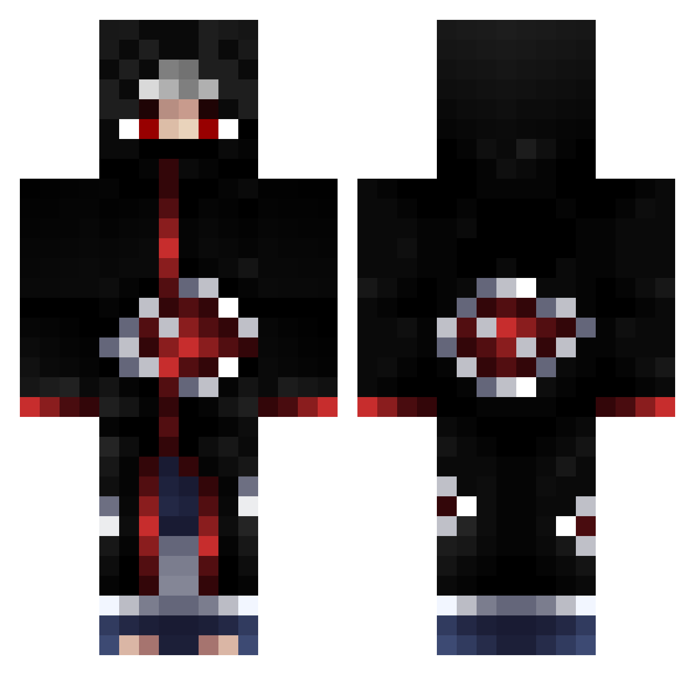 Psykraft7 Minecraft skin, front and back view
