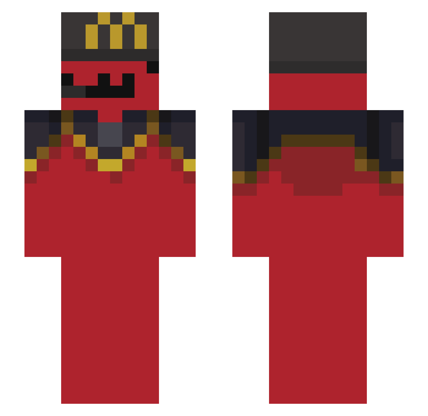 KrolKretow Minecraft skin, front and back view