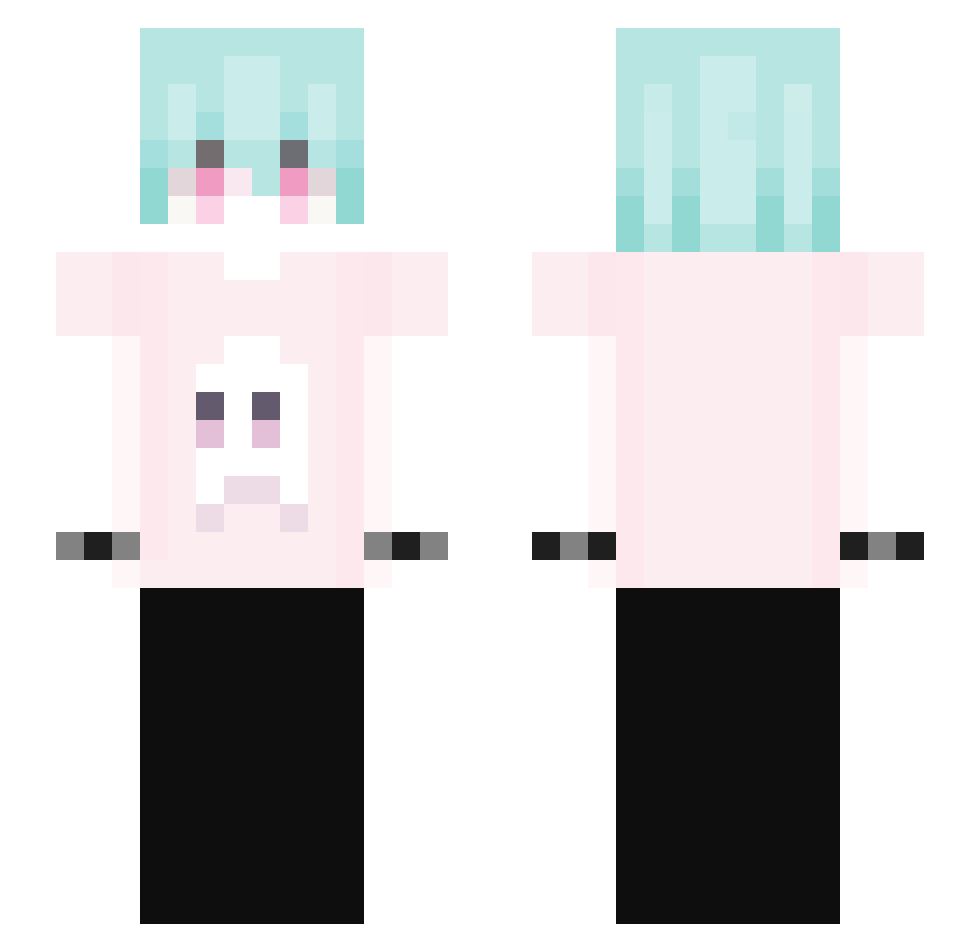 Floriato Minecraft skin, front and back view