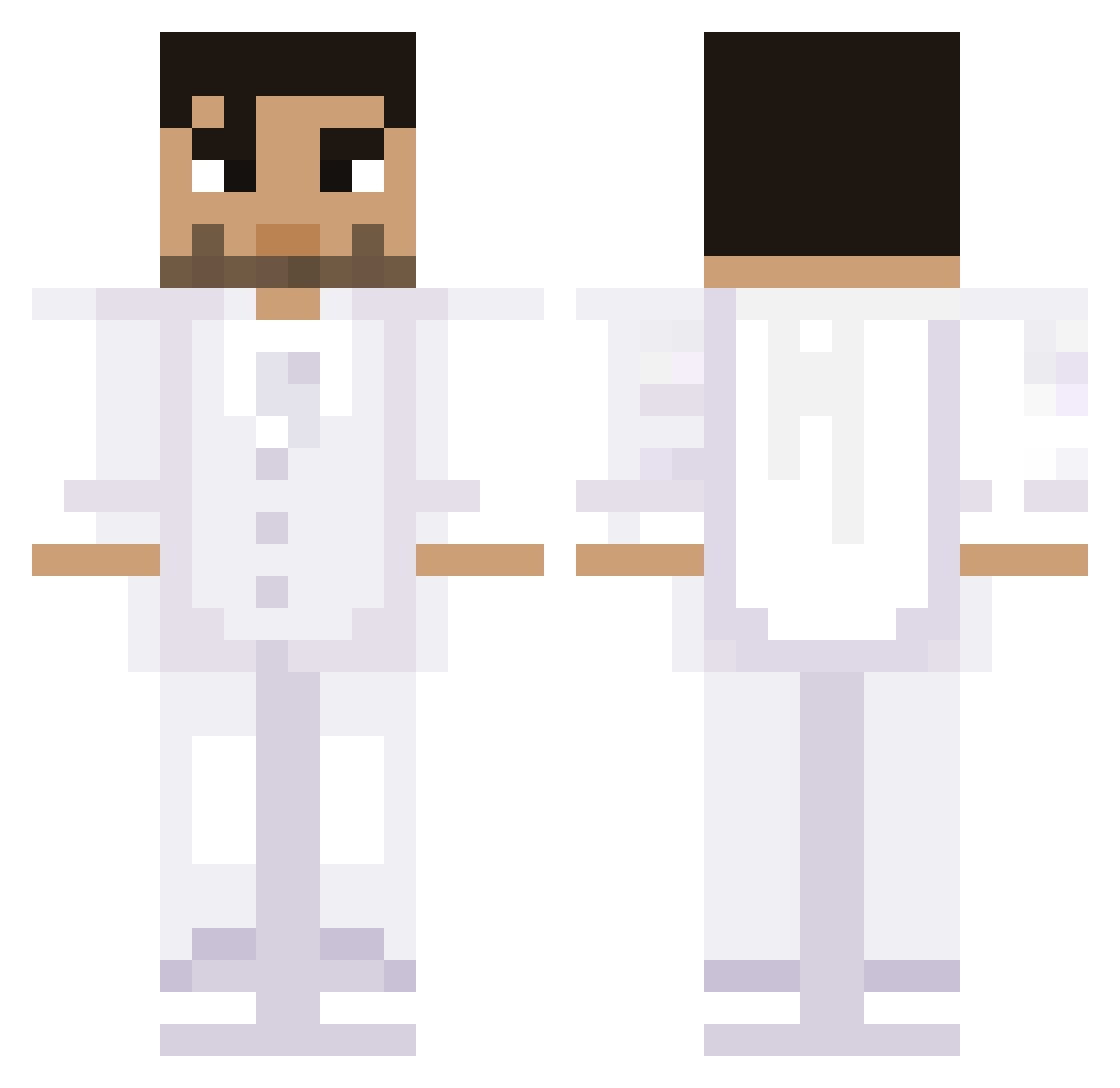 Darian100 Minecraft skin, front and back view
