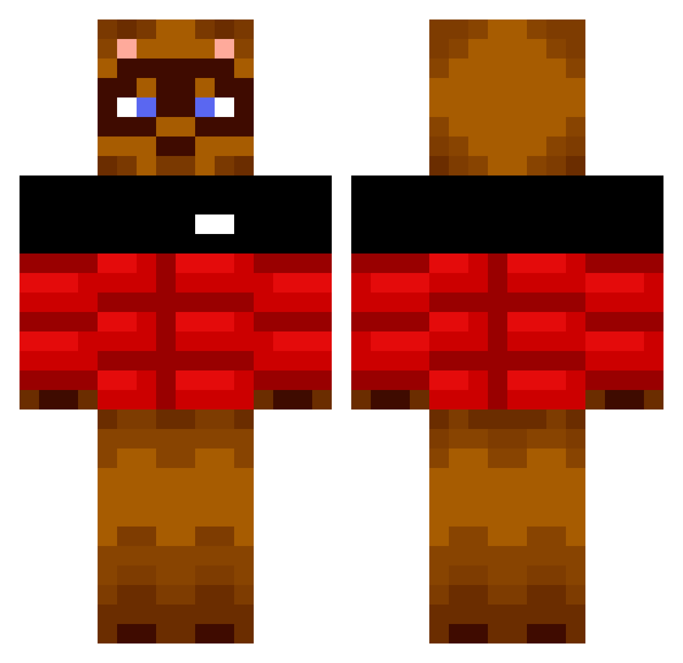 STORMZ0NE Minecraft skin, front and back view