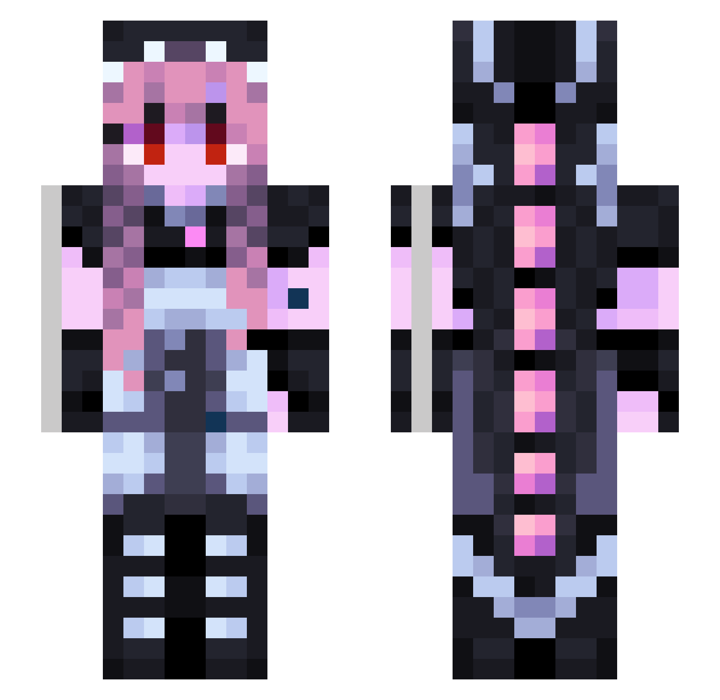 Miss__Cat Minecraft skin, front and back view