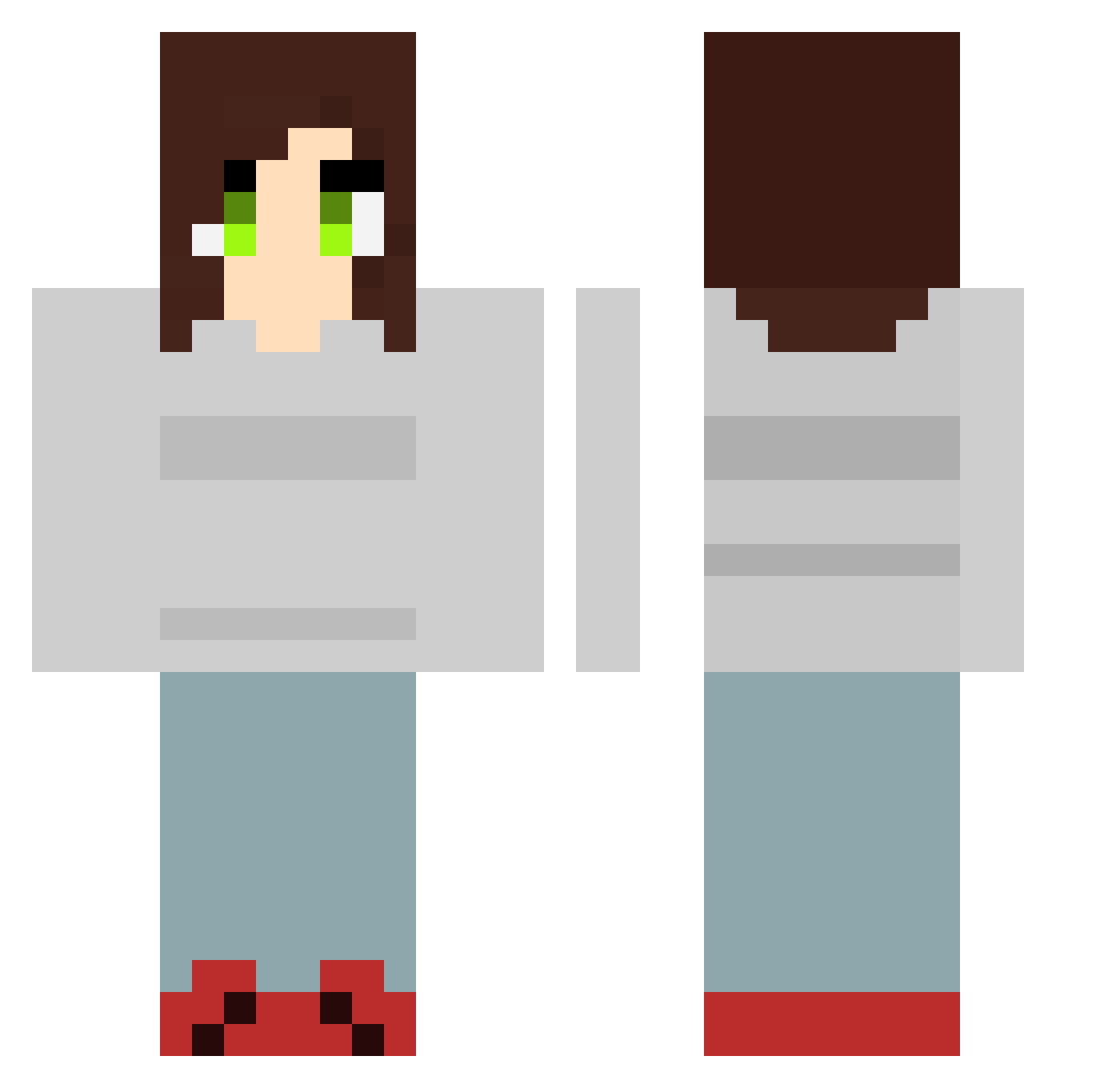 Herophile Minecraft skin, front and back view