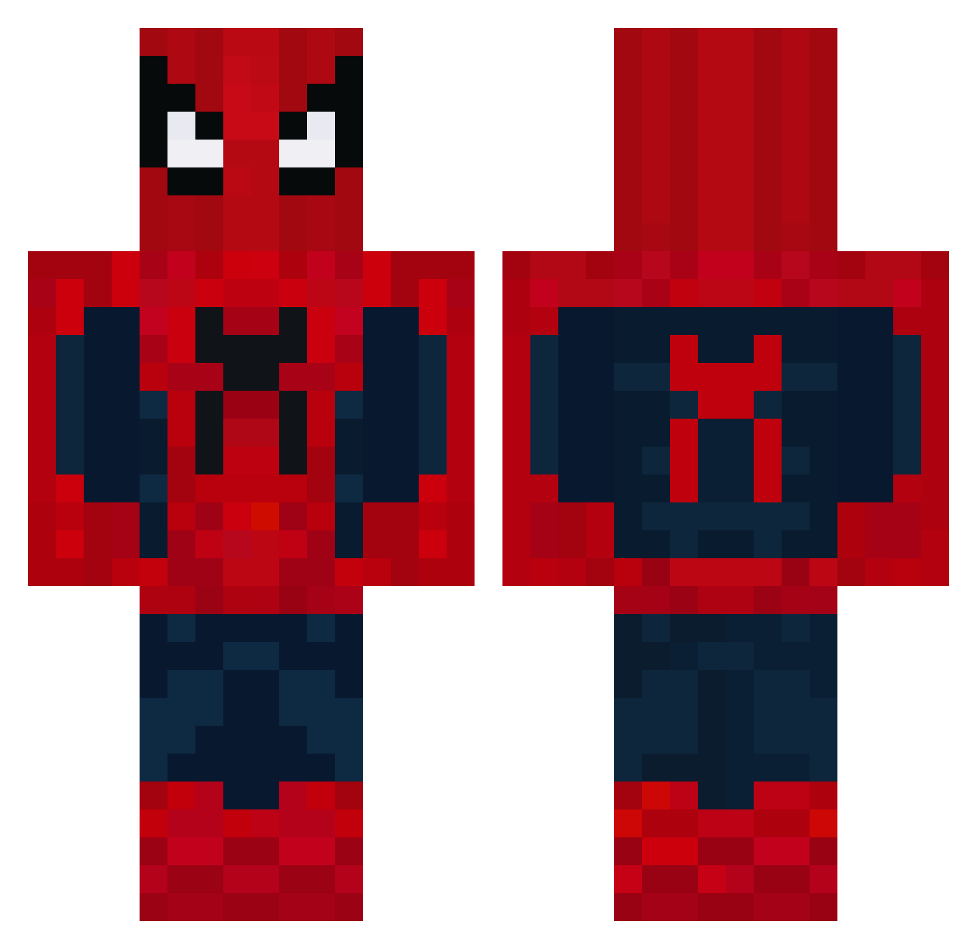 szark555 Minecraft skin, front and back view