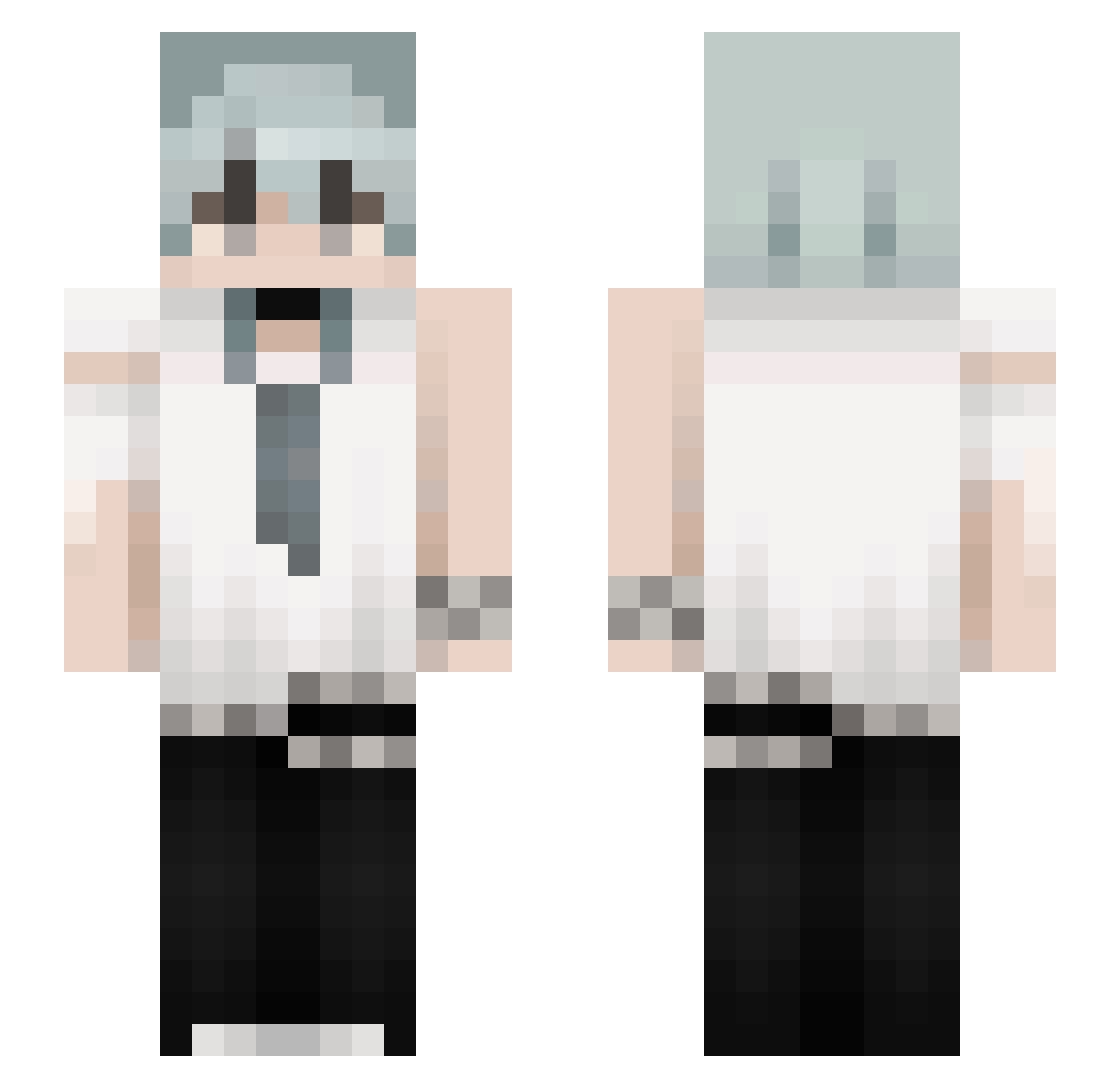 may0xx Minecraft skin, front and back view