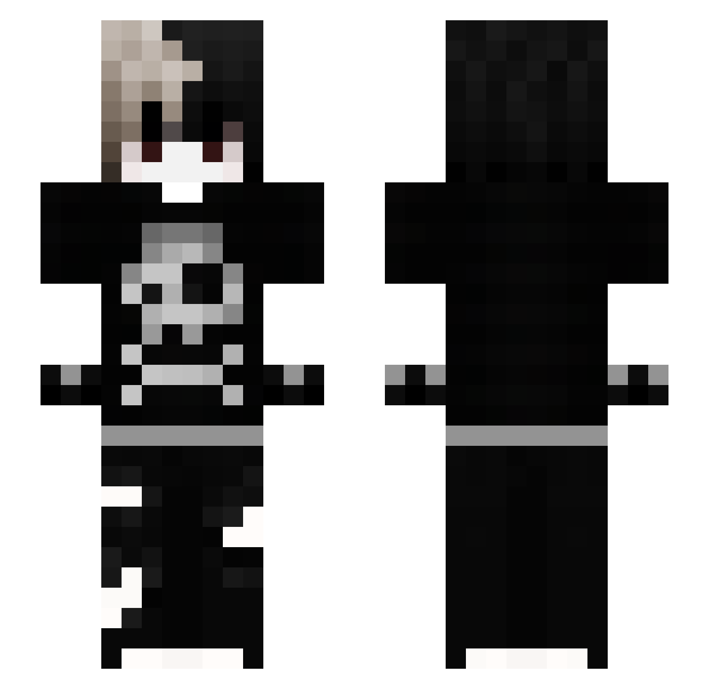 ChudSoldier Minecraft skin, front and back view