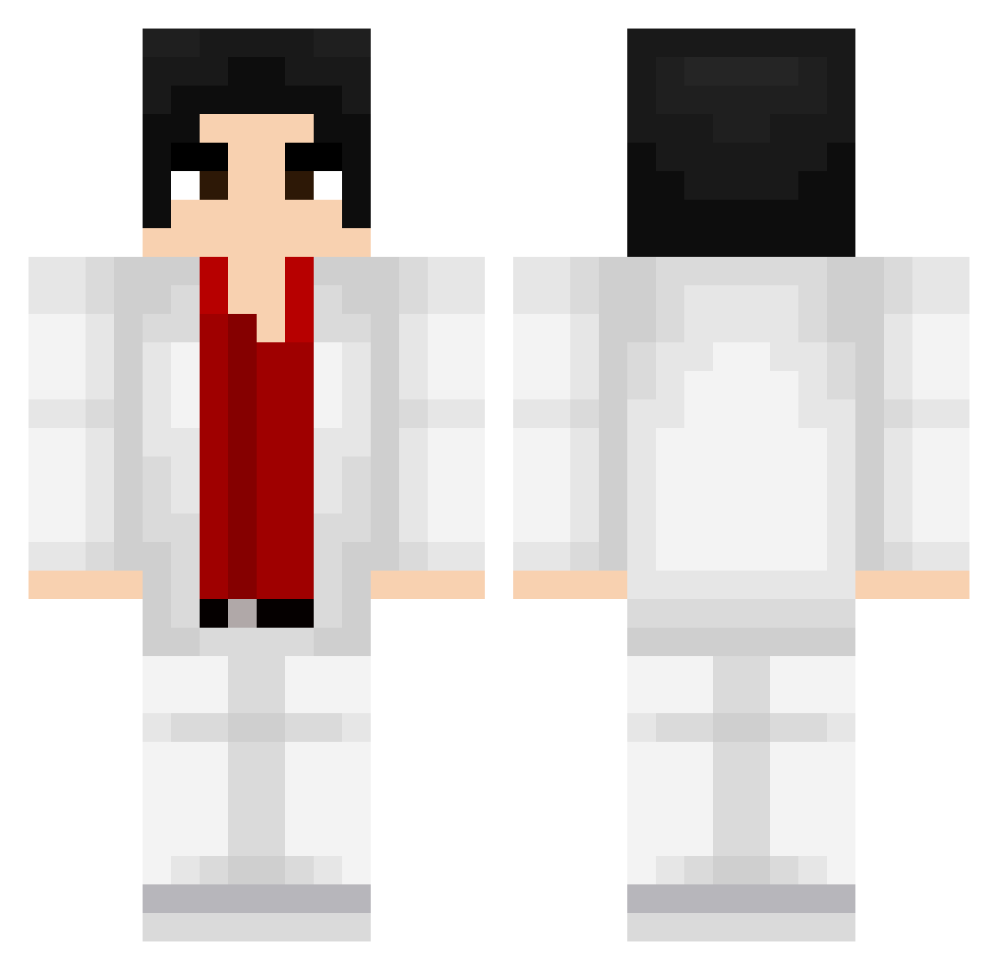 Mathinx Minecraft skin, front and back view