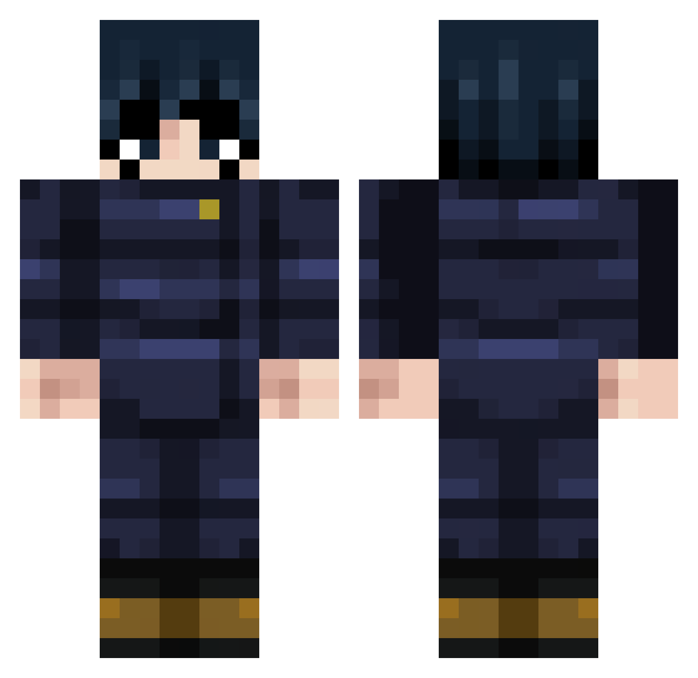 koamo Minecraft skin, front and back view
