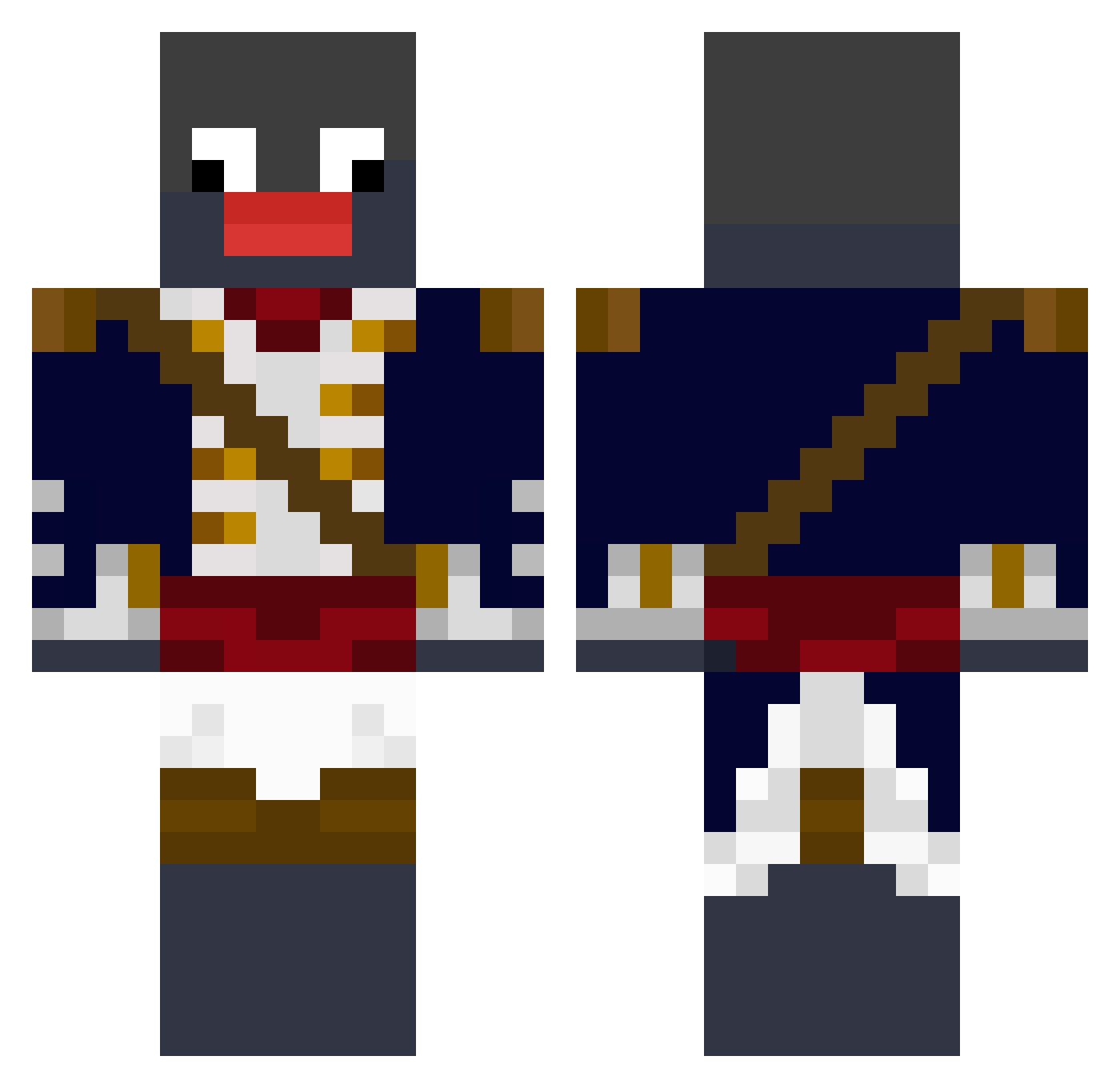 lasuriittivx Minecraft skin, front and back view