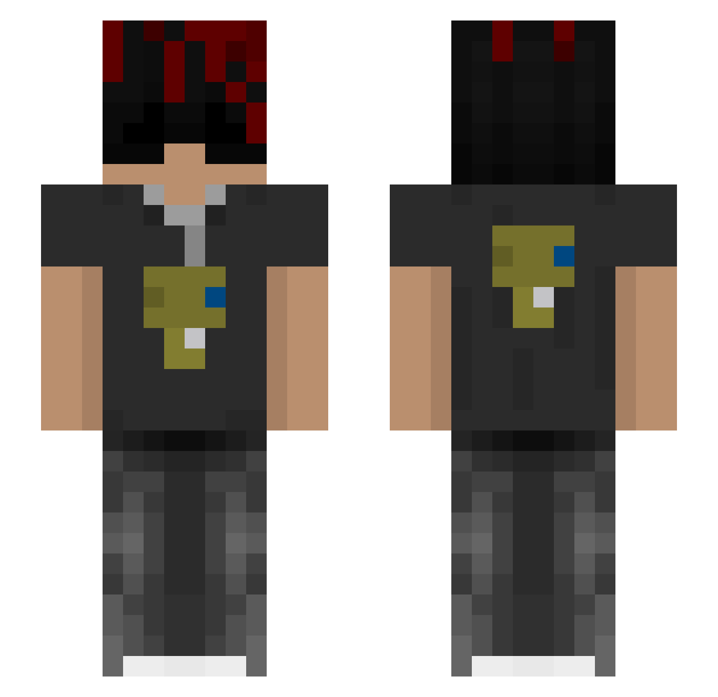 kwwon Minecraft skin, front and back view