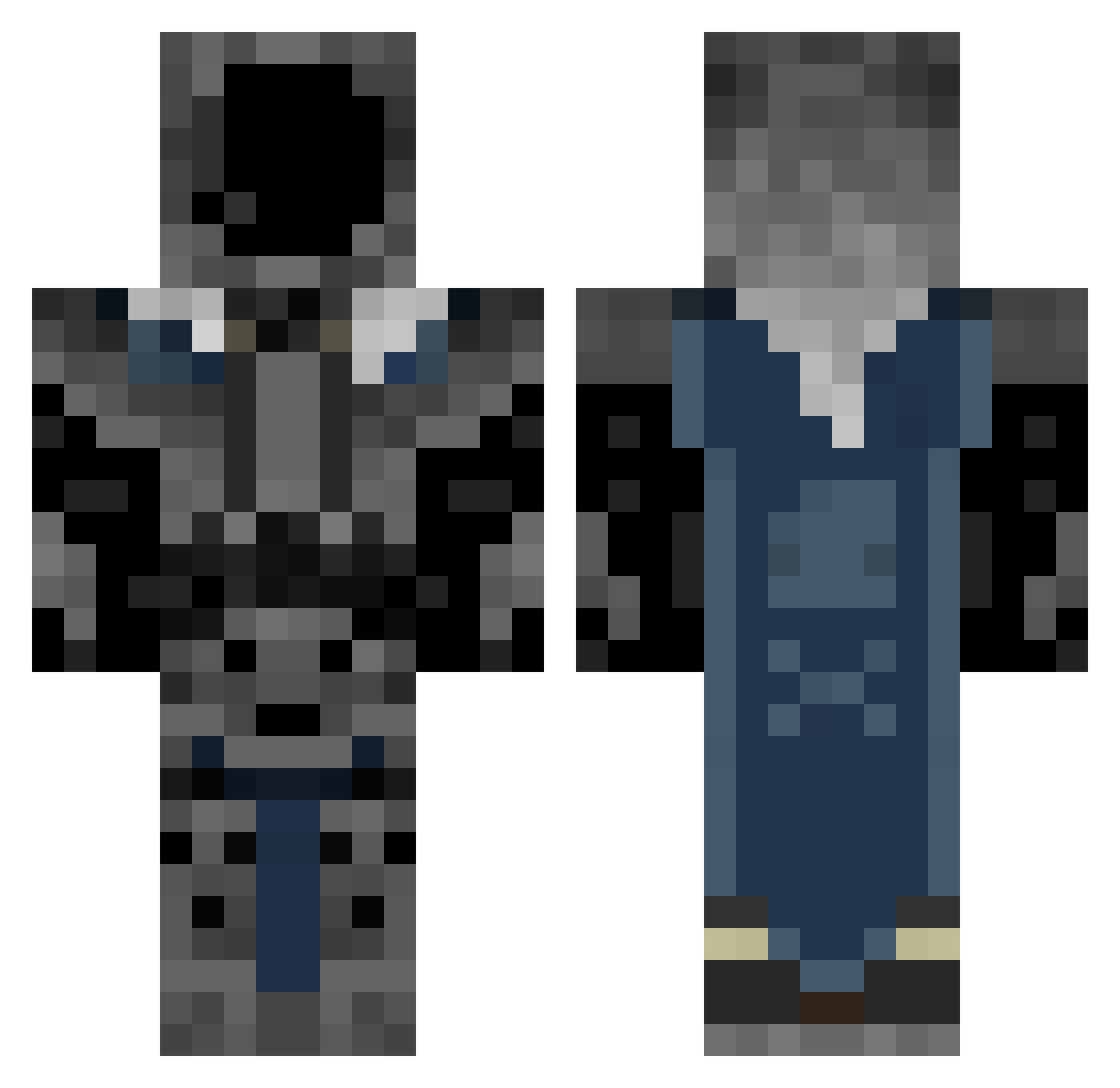 Natseb1203 Minecraft skin, front and back view