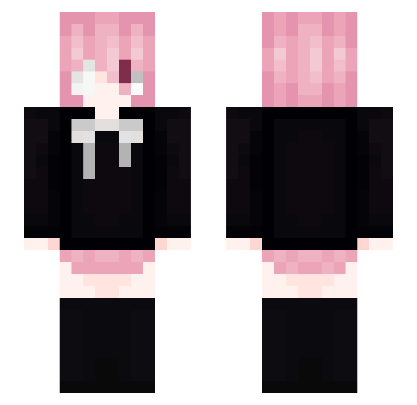 destroylonely696 Minecraft skin, front and back view
