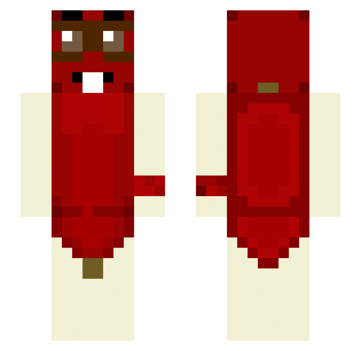 xDaniCz Minecraft skin, front and back view