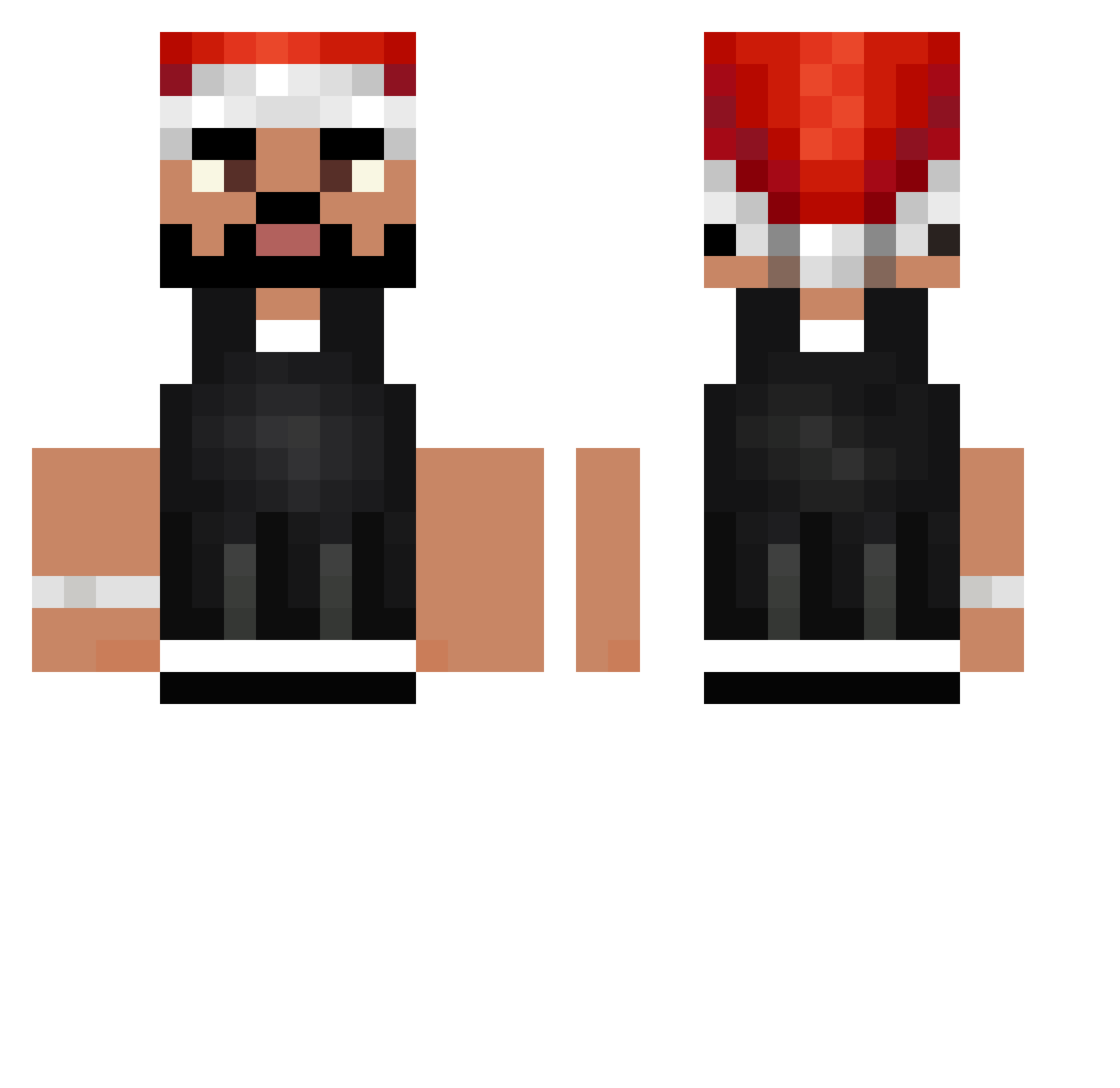 _Azureus Minecraft skin, front and back view
