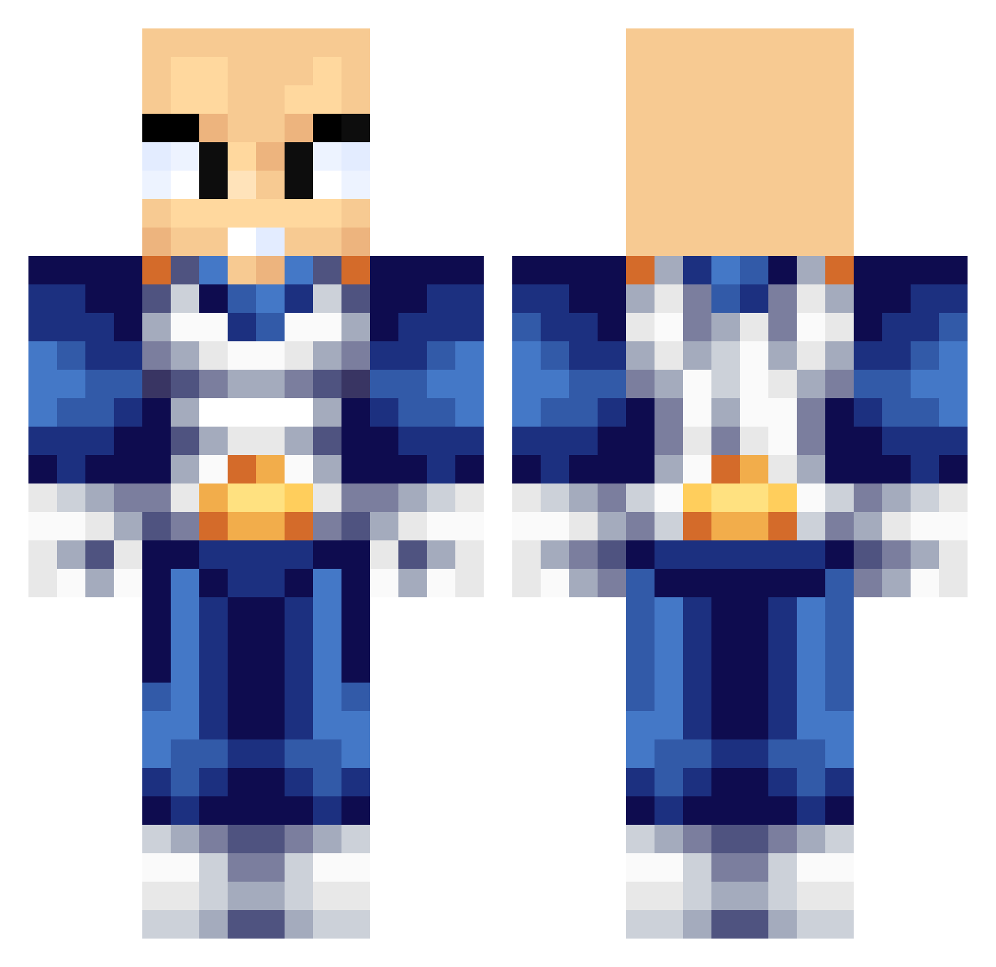 Joey420p Minecraft skin, front and back view