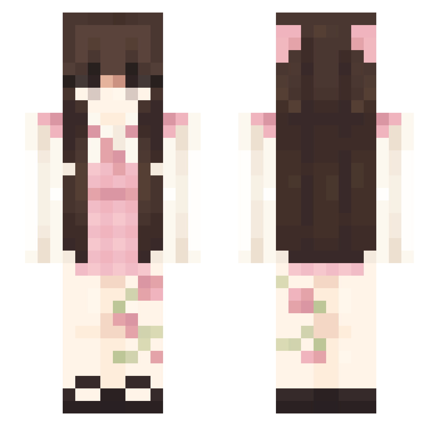 isiidorita Minecraft skin, front and back view