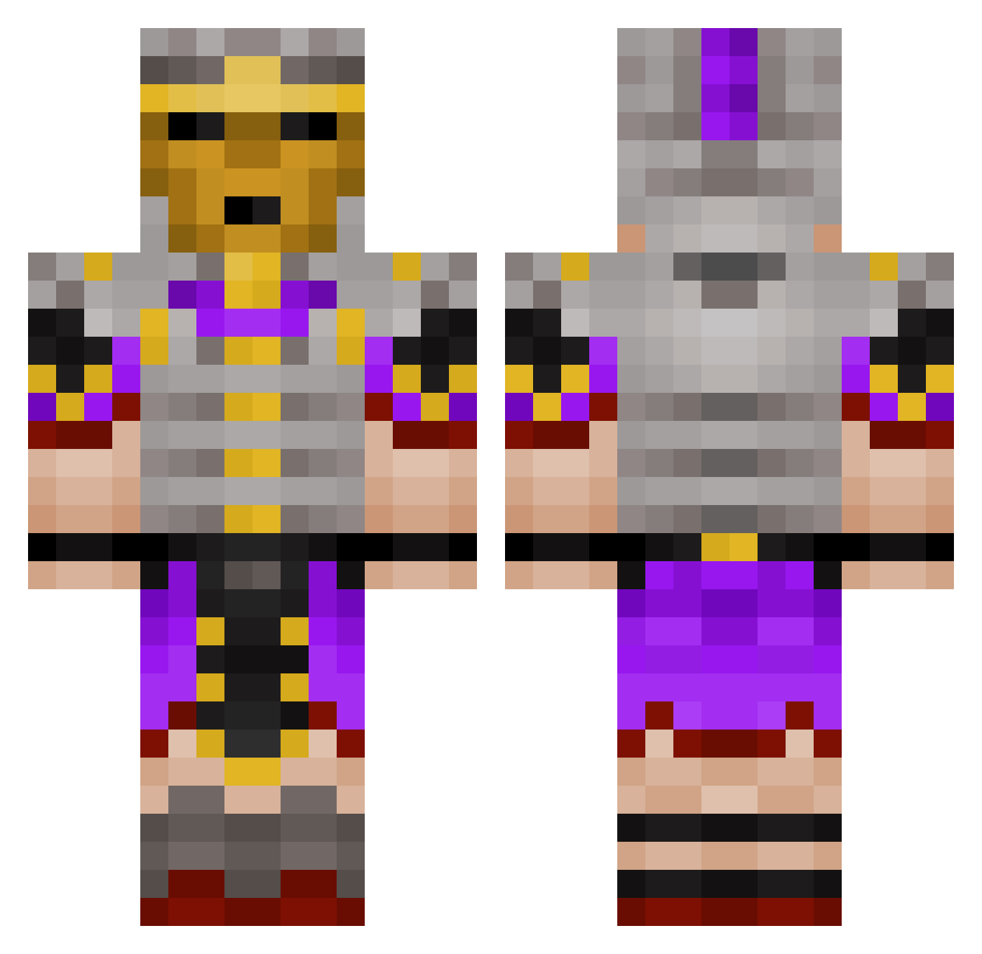 __Augustus__ Minecraft skin, front and back view