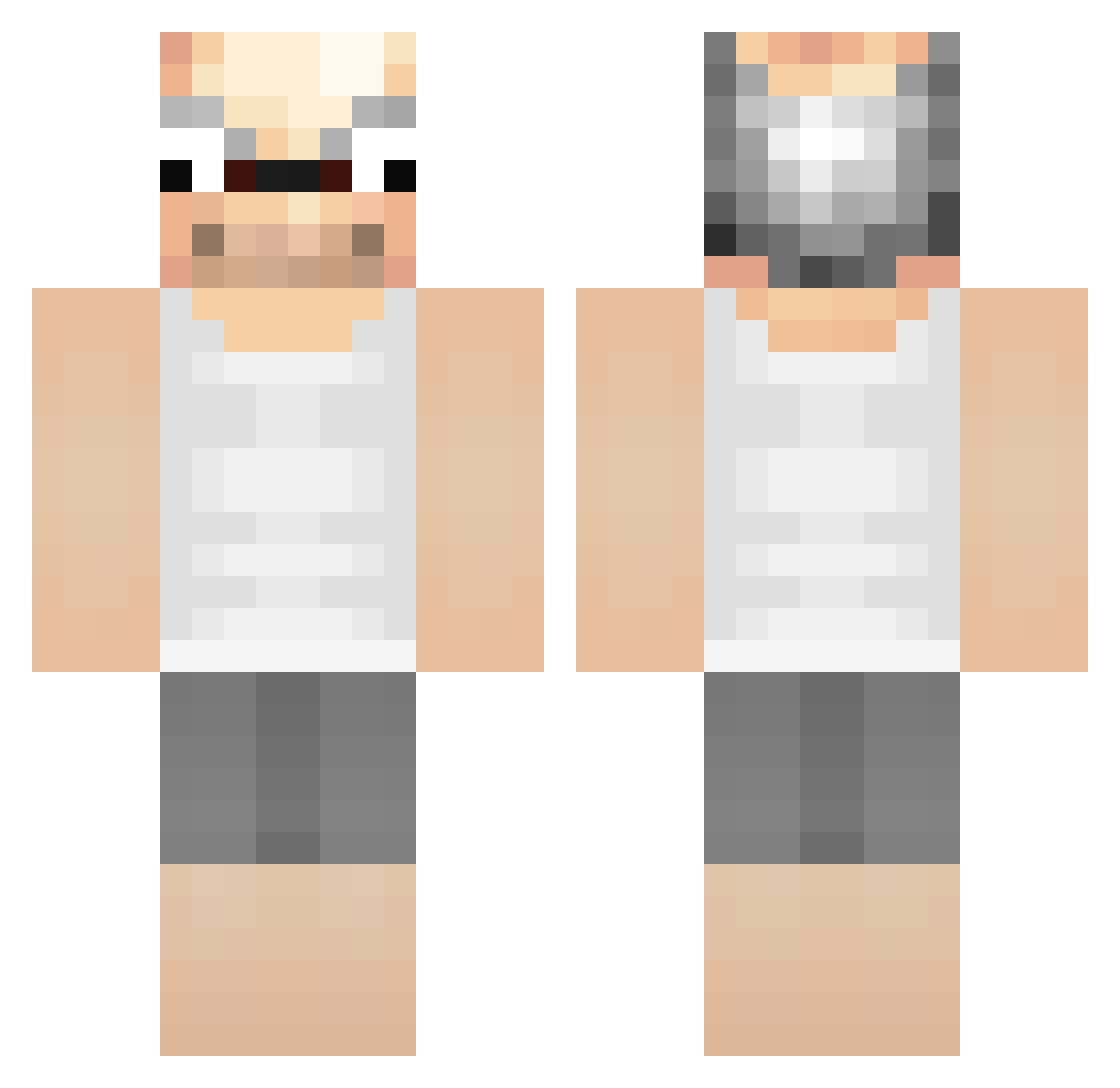02xJESAY Minecraft skin, front and back view