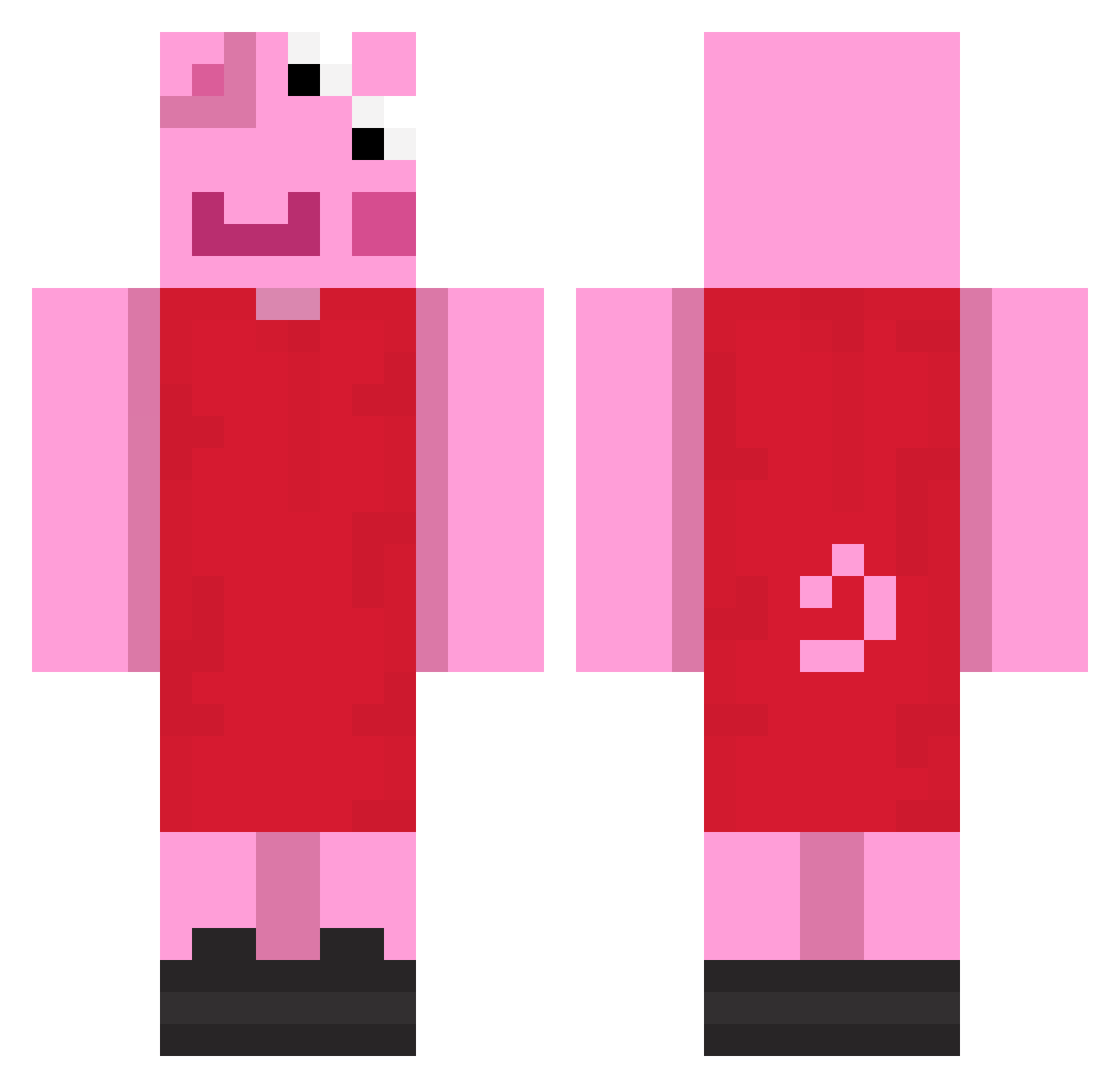E_T_ham Minecraft skin, front and back view