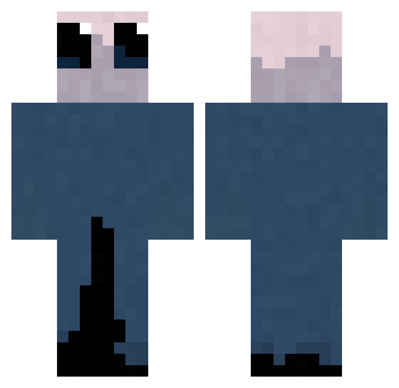 QuinnJP100 Minecraft skin, front and back view