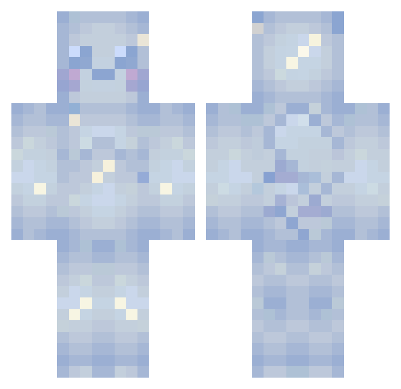 _DooDoo Minecraft skin, front and back view