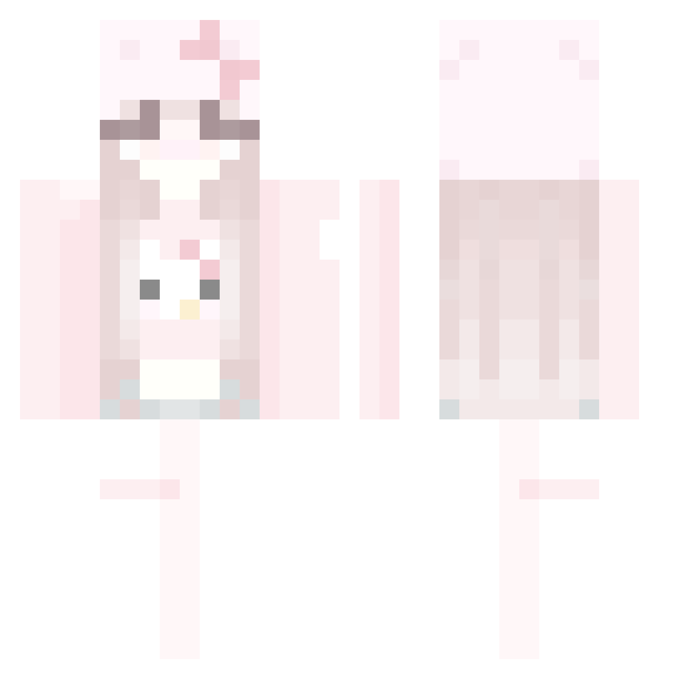RexBax Minecraft skin, front and back view