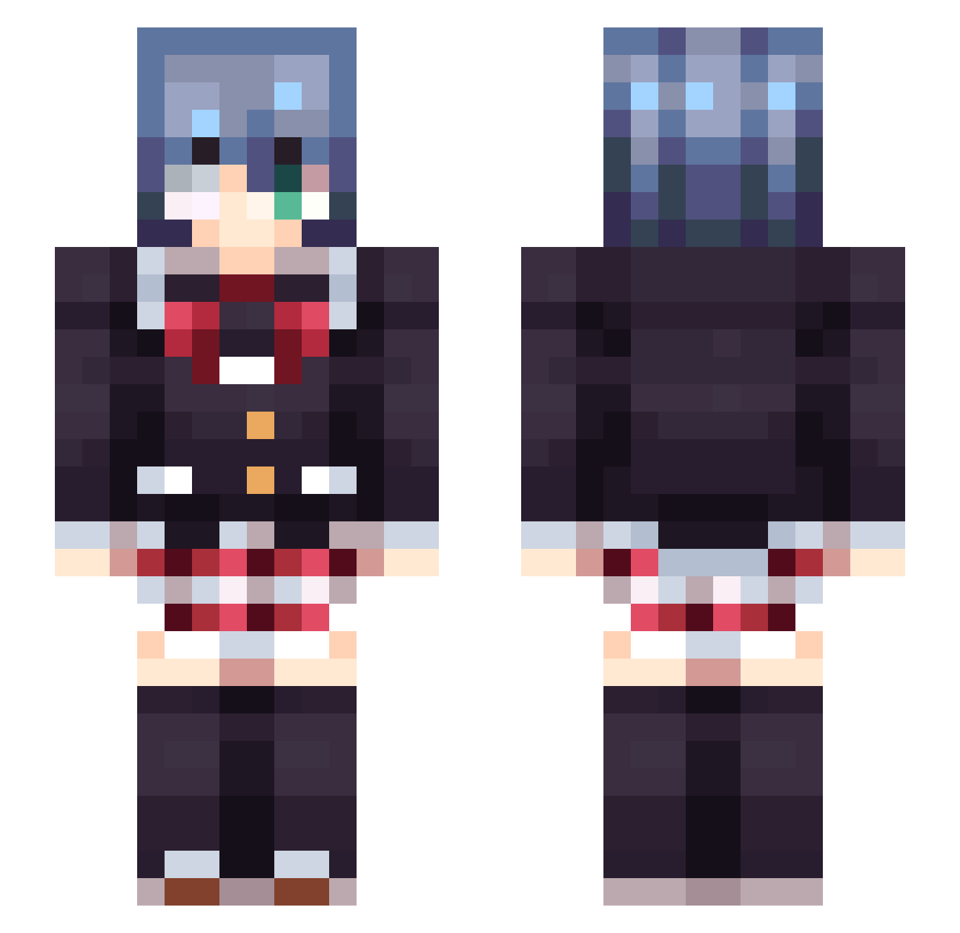 bro_b Minecraft skin, front and back view