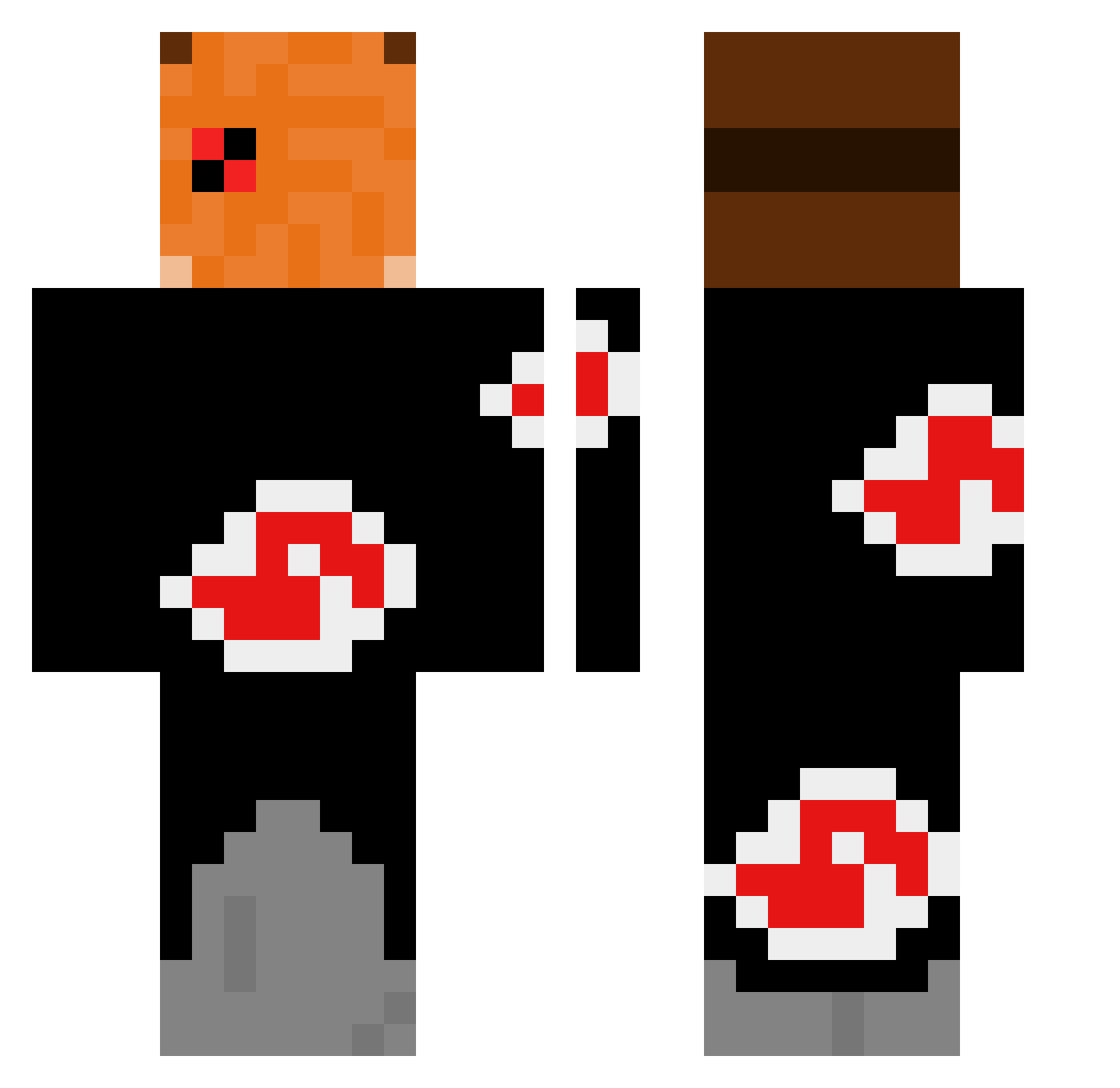 yungpineapplex Minecraft skin, front and back view
