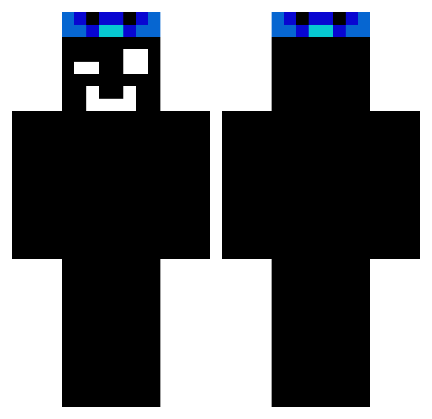 LGH1T Minecraft skin, front and back view