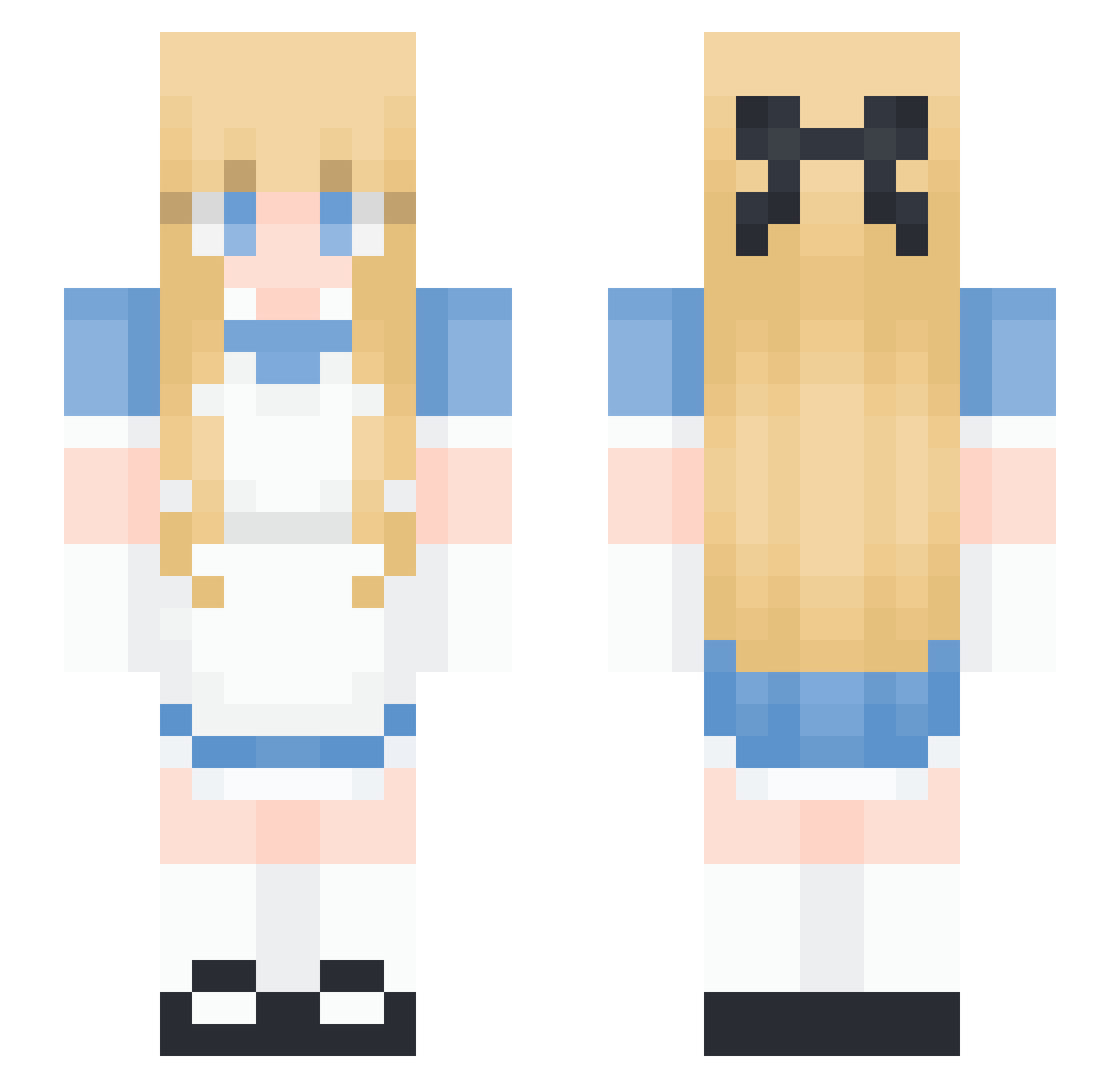 cornball58 Minecraft skin, front and back view