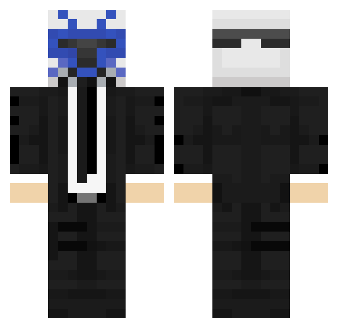 A_Lovely_Nerd Minecraft skin, front and back view